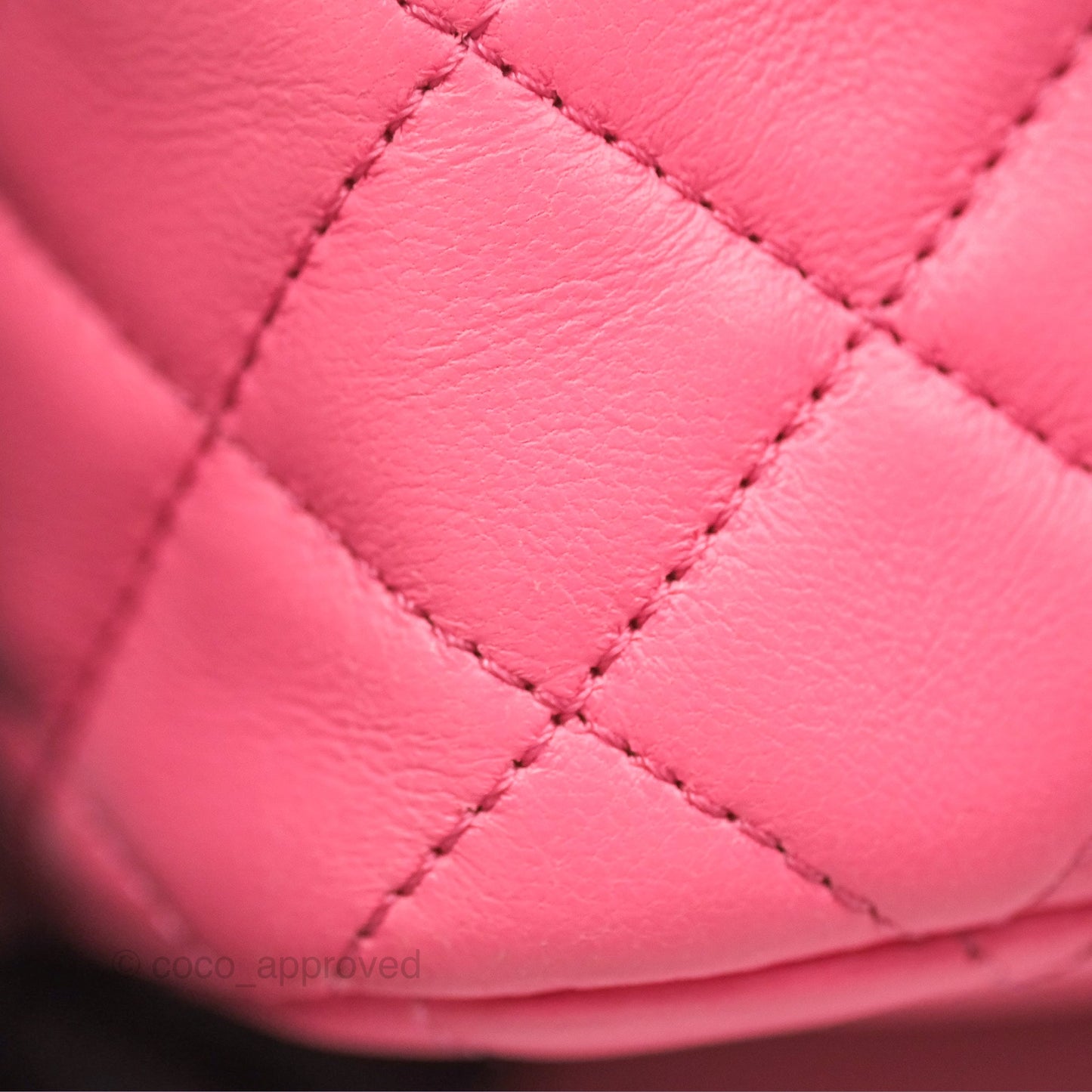 Chanel Mini Rectangular Pearl Crush Quilted Pink Lambskin Aged Gold Hardware
