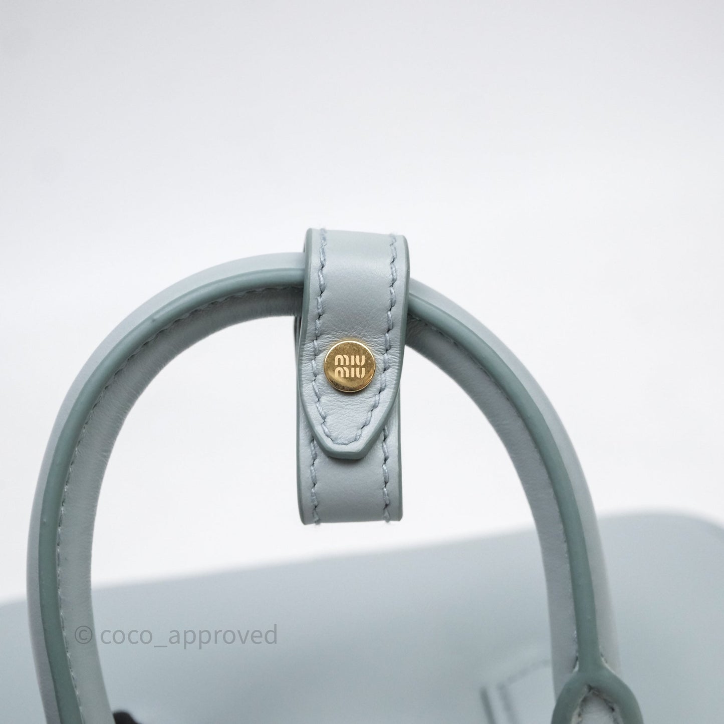 Miu Miu Arcadie Mini Bag Lago Blue Gold Hardware