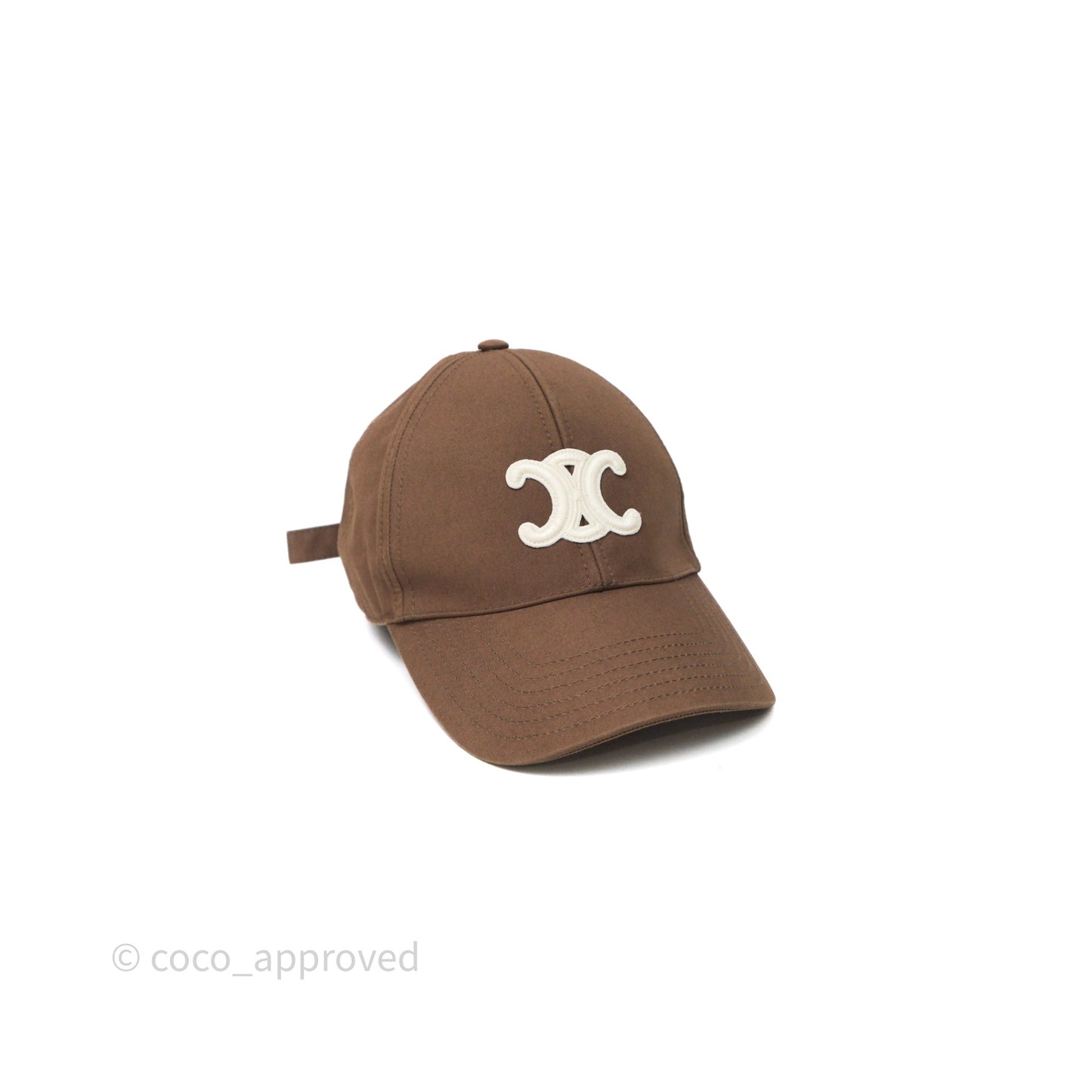 Celine Casquette Baseball Triomphe Cap Brown Size M