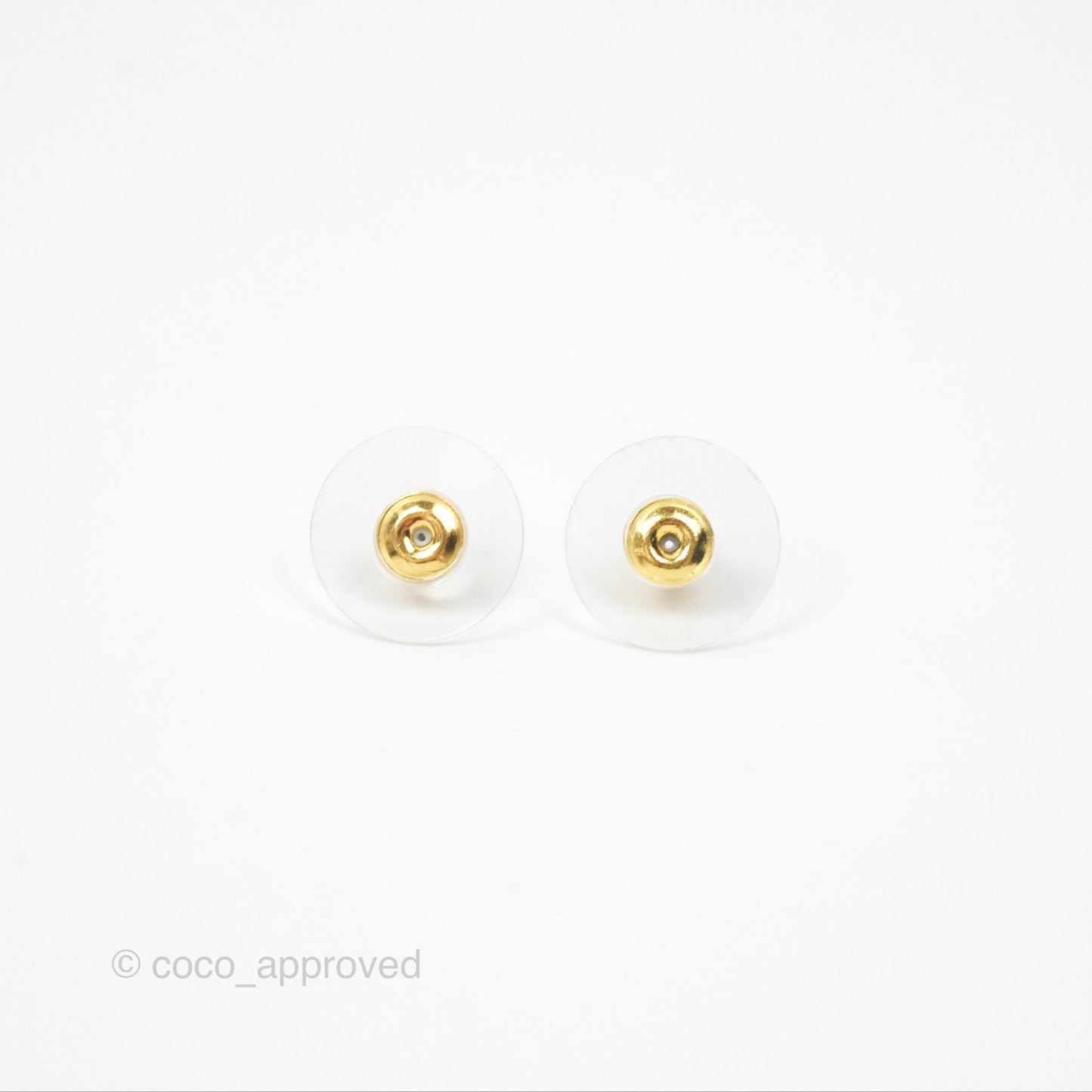 Chanel CC Earrings Gold Tone 24C
