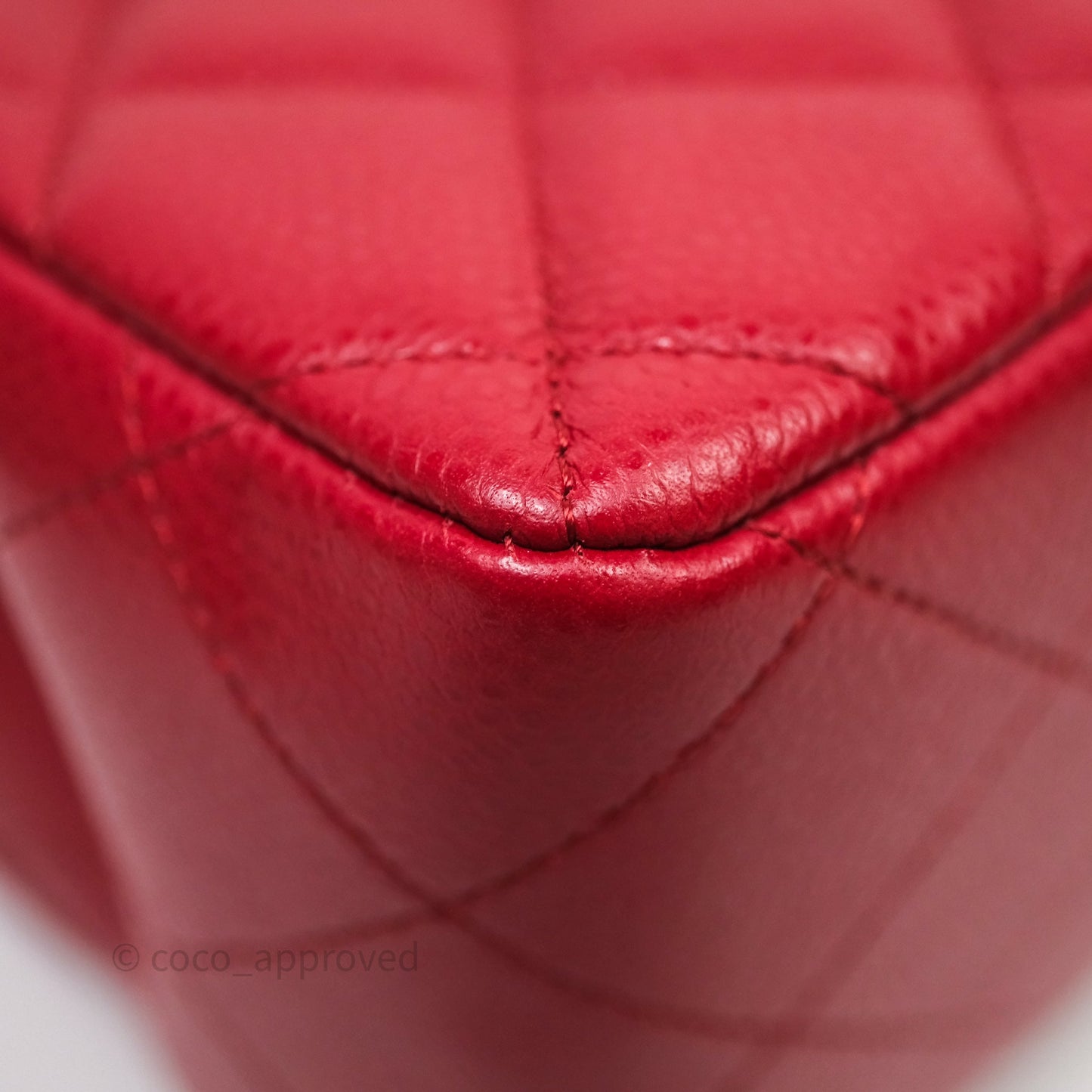 Chanel Jumbo Double Flap Red Caviar Silver Hardware⁣⁣