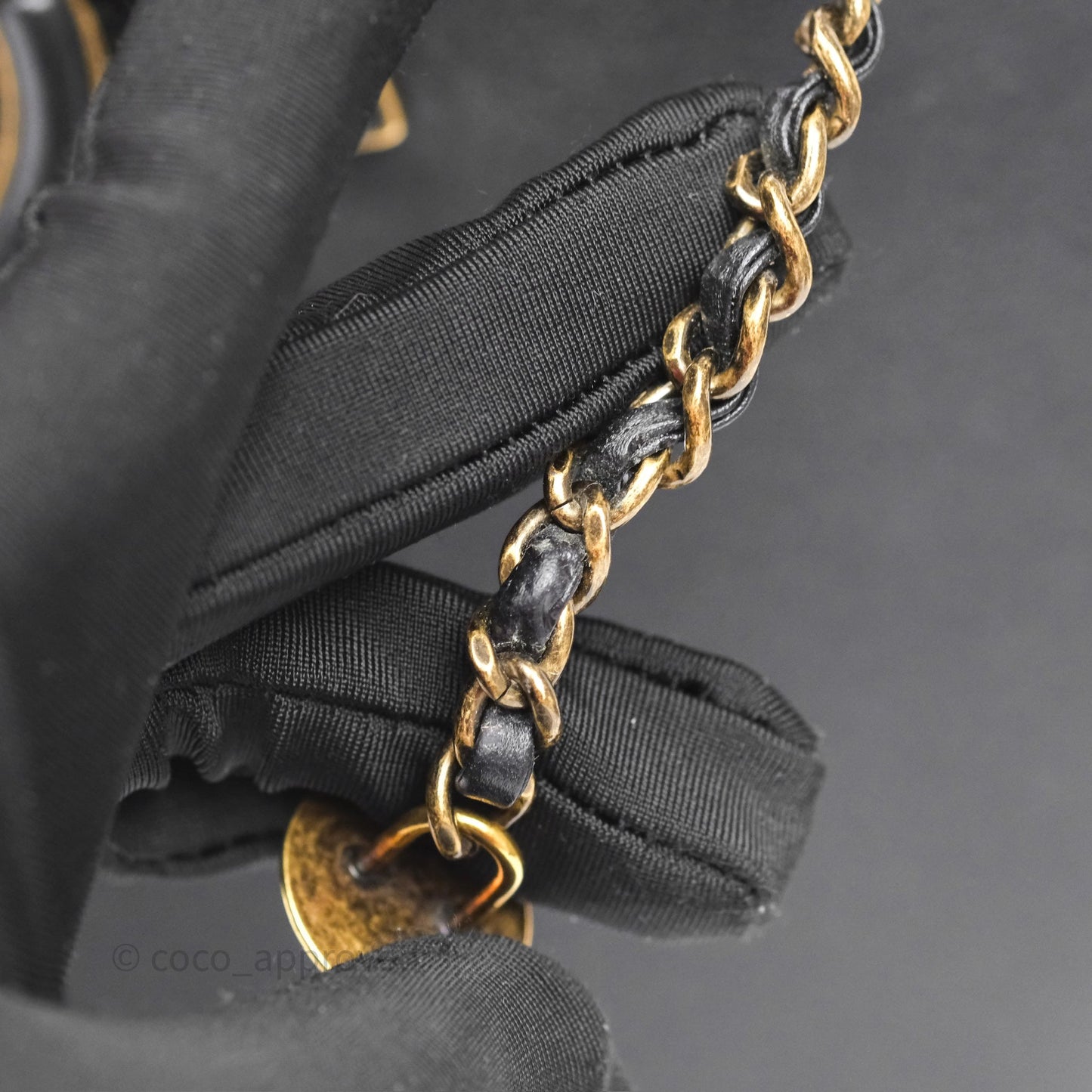Chanel Coco Curve Vanity Black Calfskin & Goatskin Antique Gold Hardware