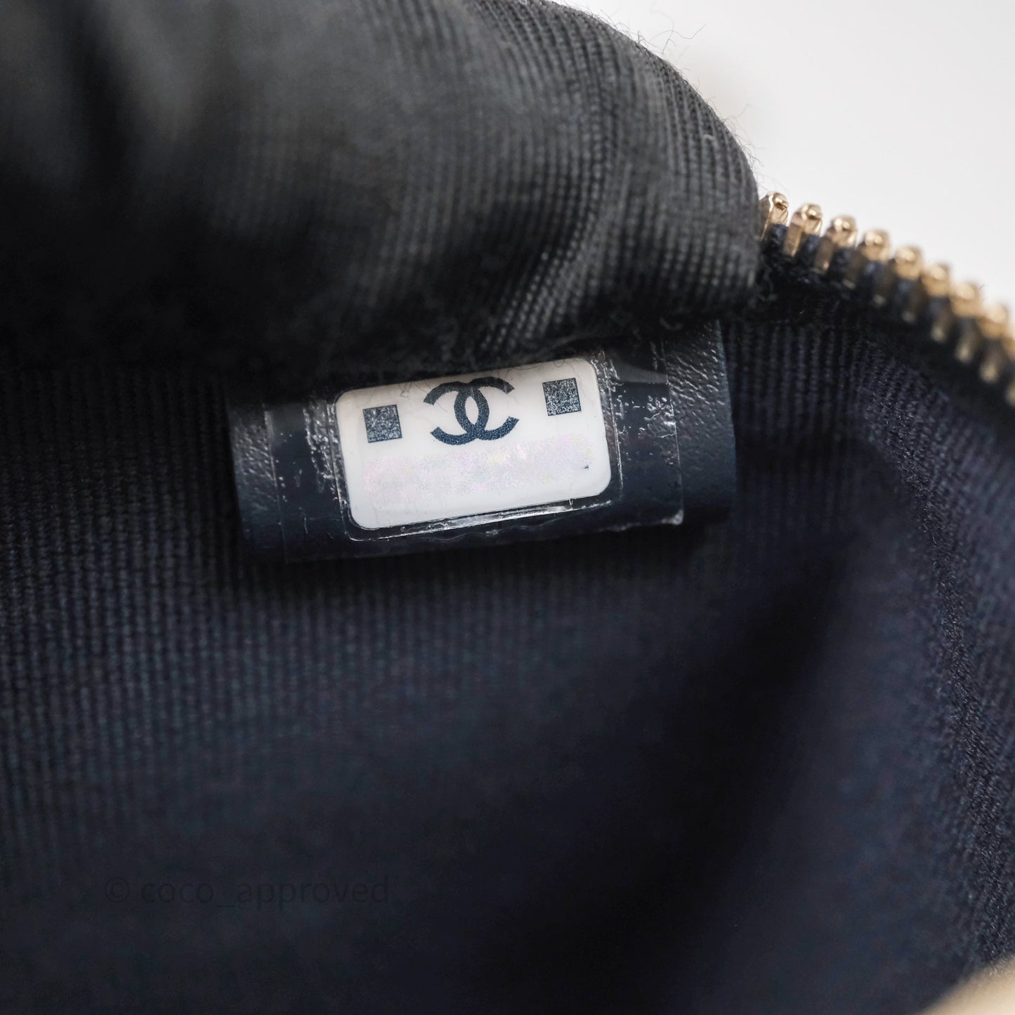 Chanel Top Handle Long Vanity with Chain Dark Blue Denim Gold Hardware