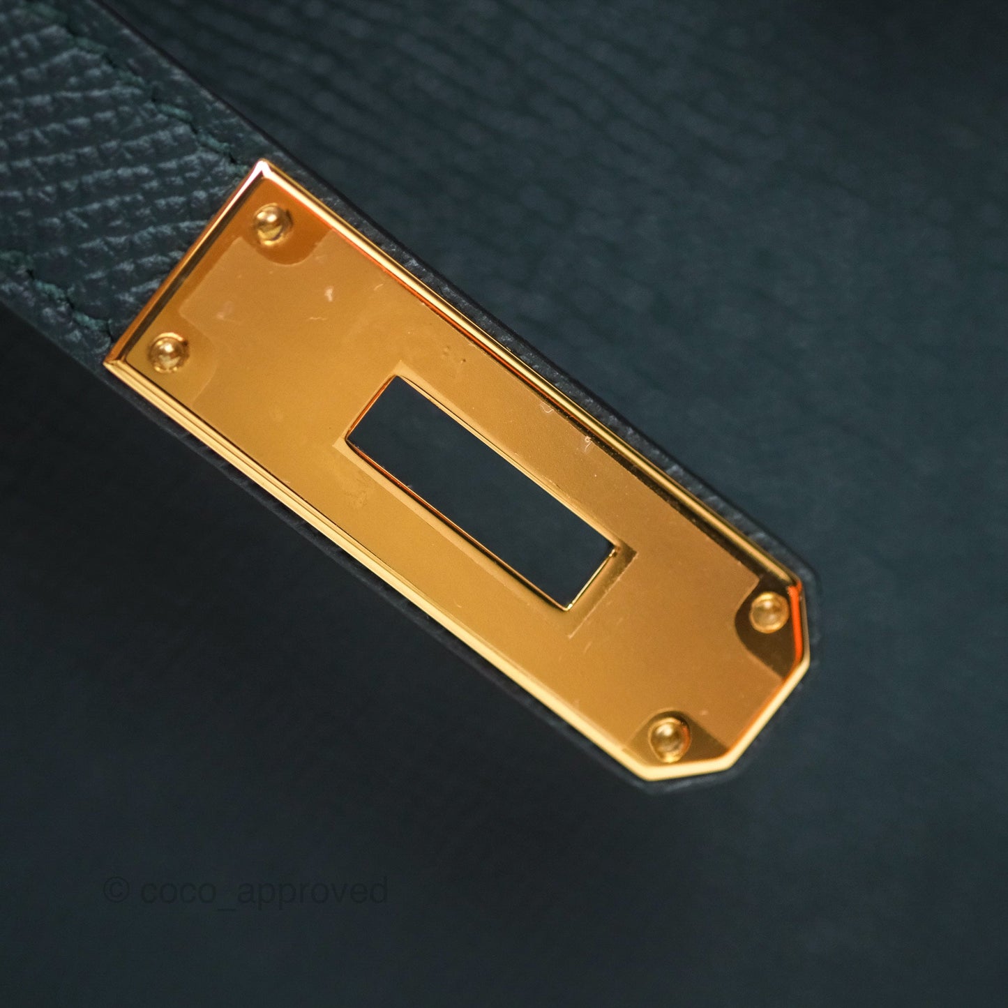 Hermès Kelly II 28 Sellier Vert Cypress 6O Veau Epsom Gold Hardware