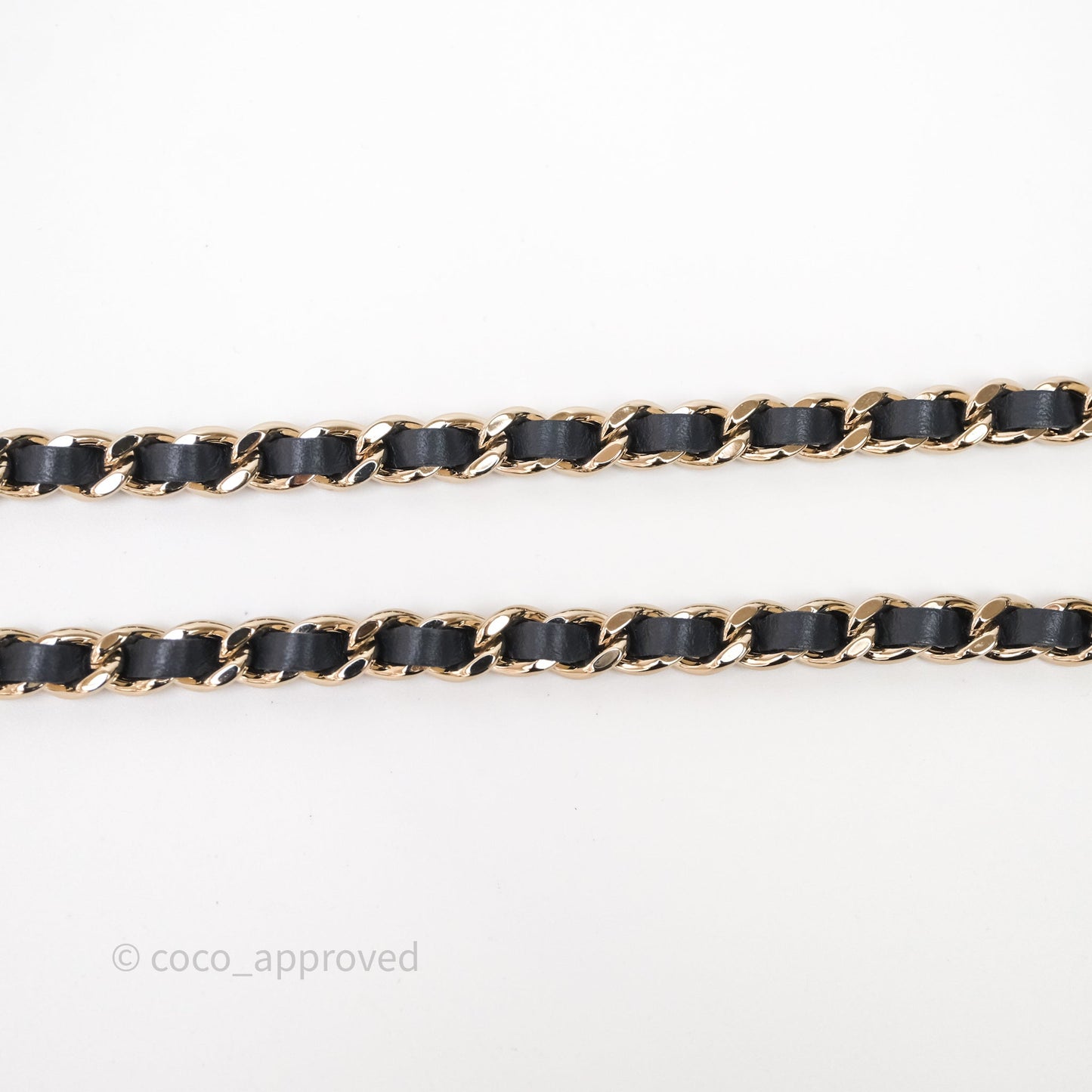 Chanel Top Handle Long Vanity with Chain Dark Blue Denim Gold Hardware
