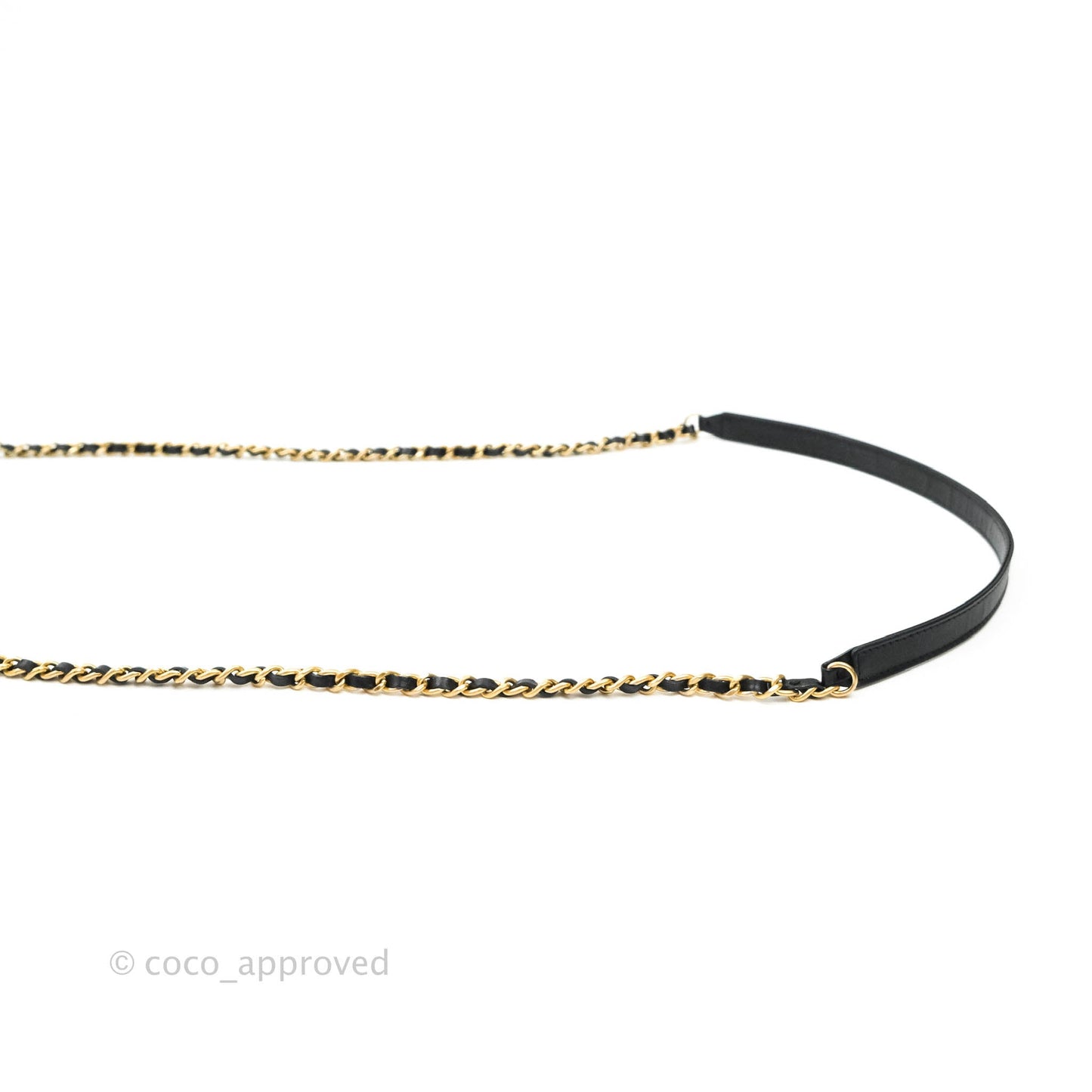 Chanel CC Filigree Vanity Clutch With Chain Caviar Black