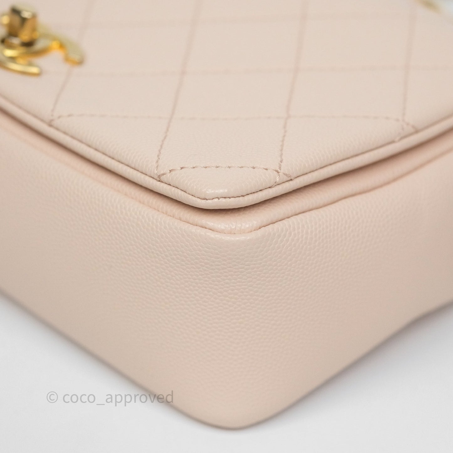 Chanel Small Fashion Therapy Flap Bag Light Pink Caviar Aged Gold Hardware