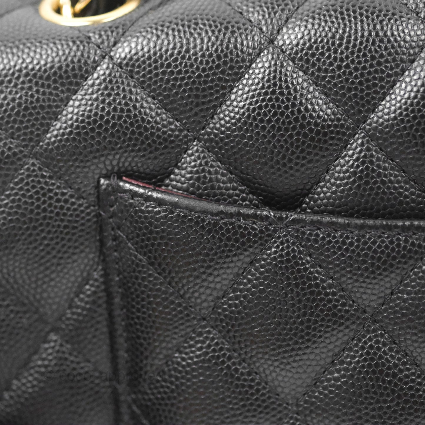 Chanel Quilted Mini Rectangular Black Caviar Gold Hardware 17B