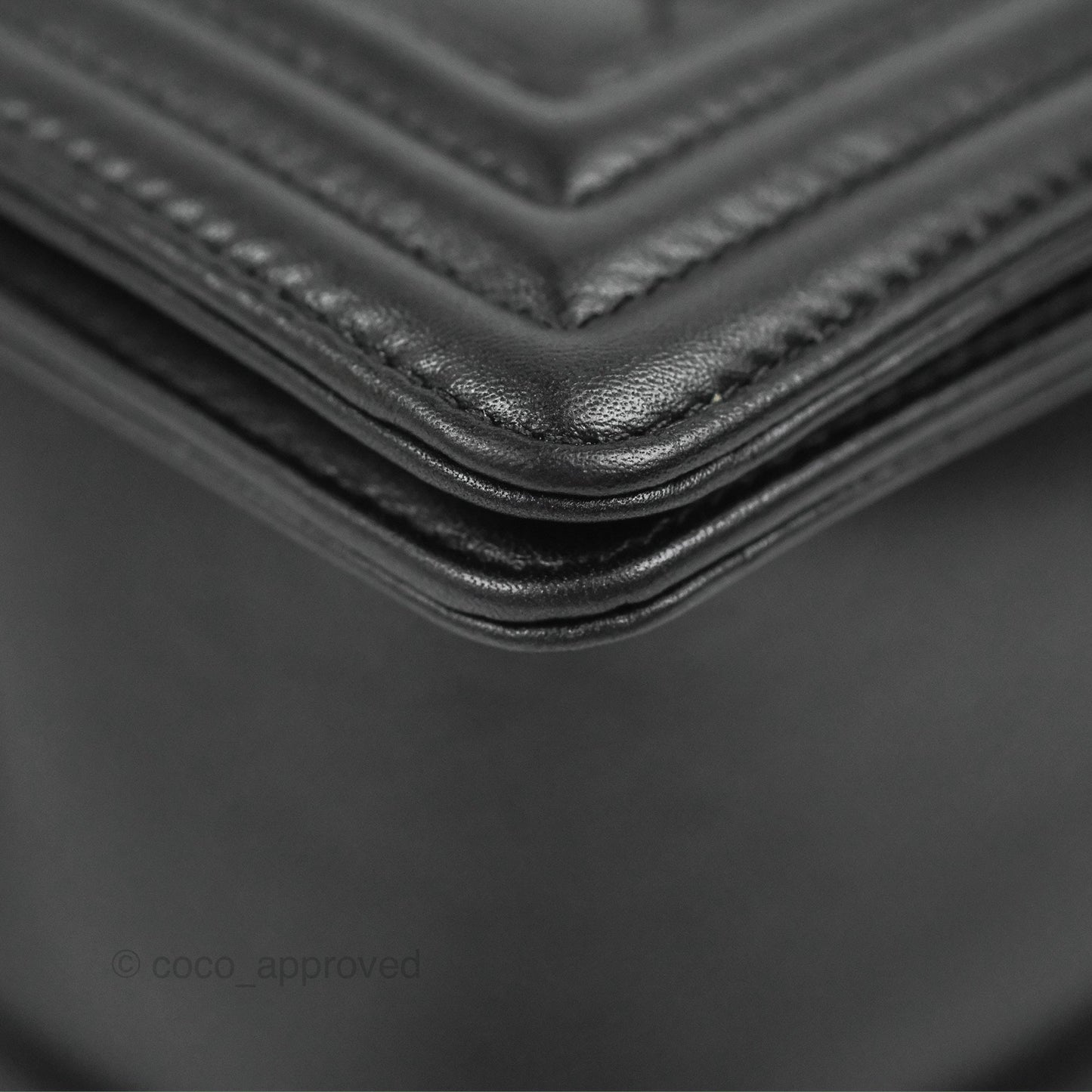 Chanel Quilted Medium Boy Black Calfskin Ruthenium Hardware