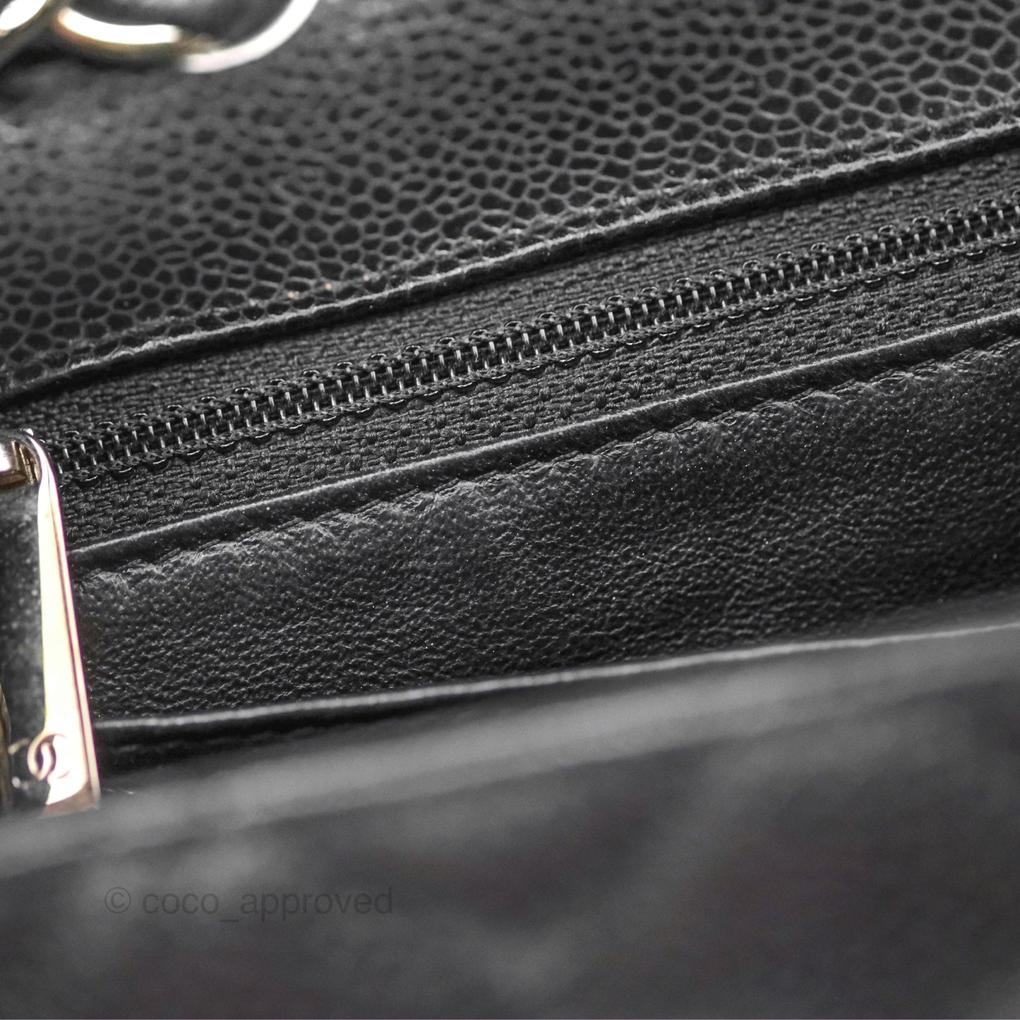 Chanel Jumbo Single Flap Quilted Black Caviar Silver Hardware