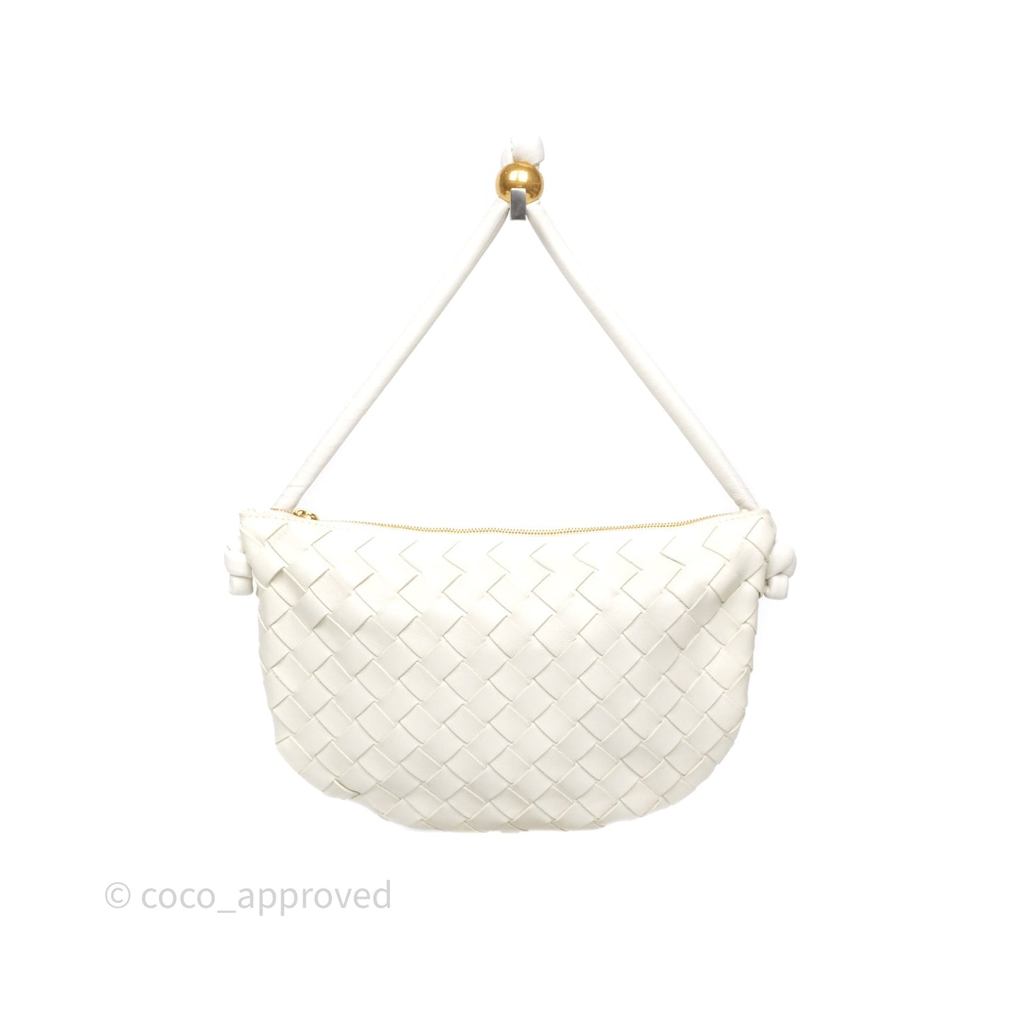 Bottega Veneta Small Turn Pouch Nappa Intrecciato White