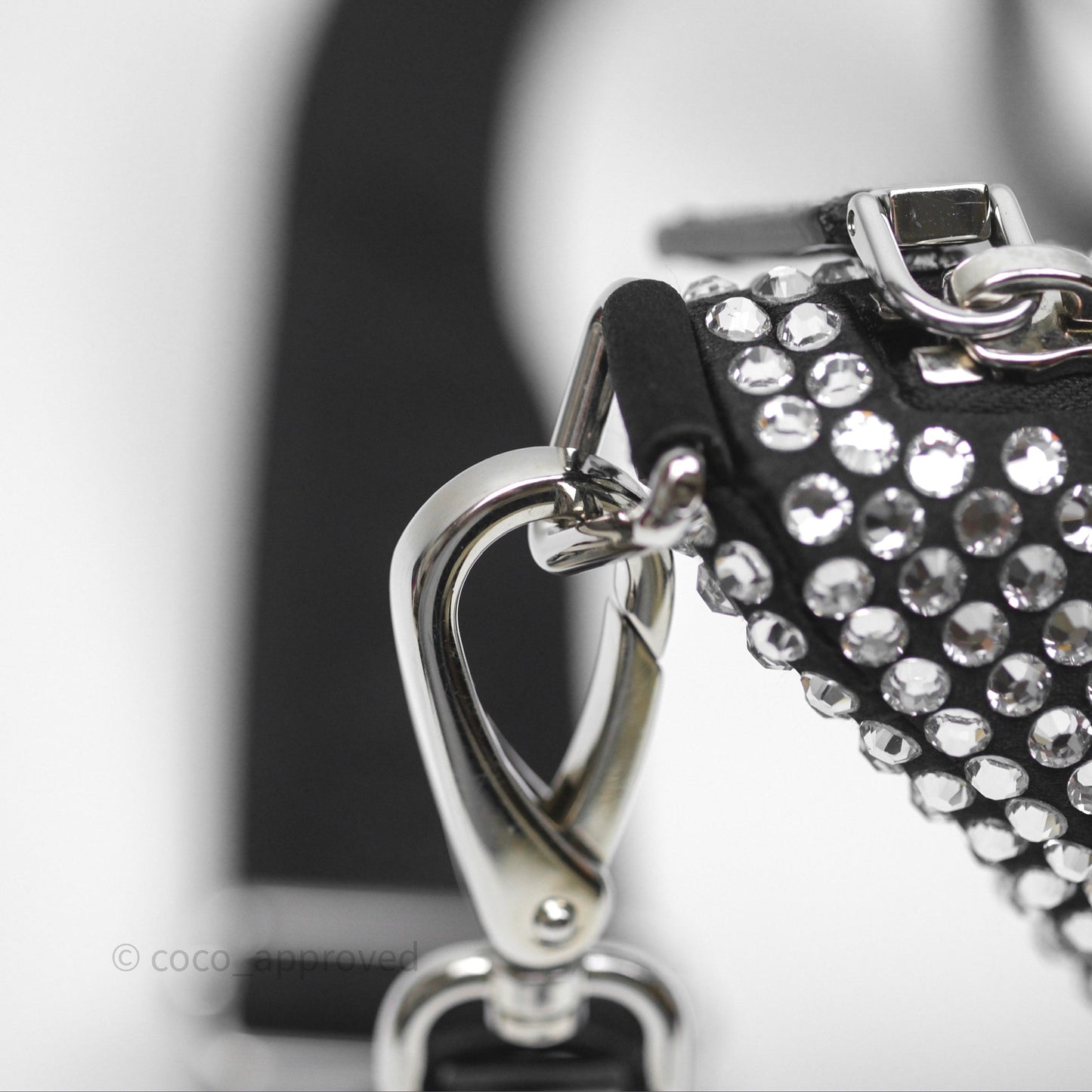 Prada Triangle Crystal Bag Black