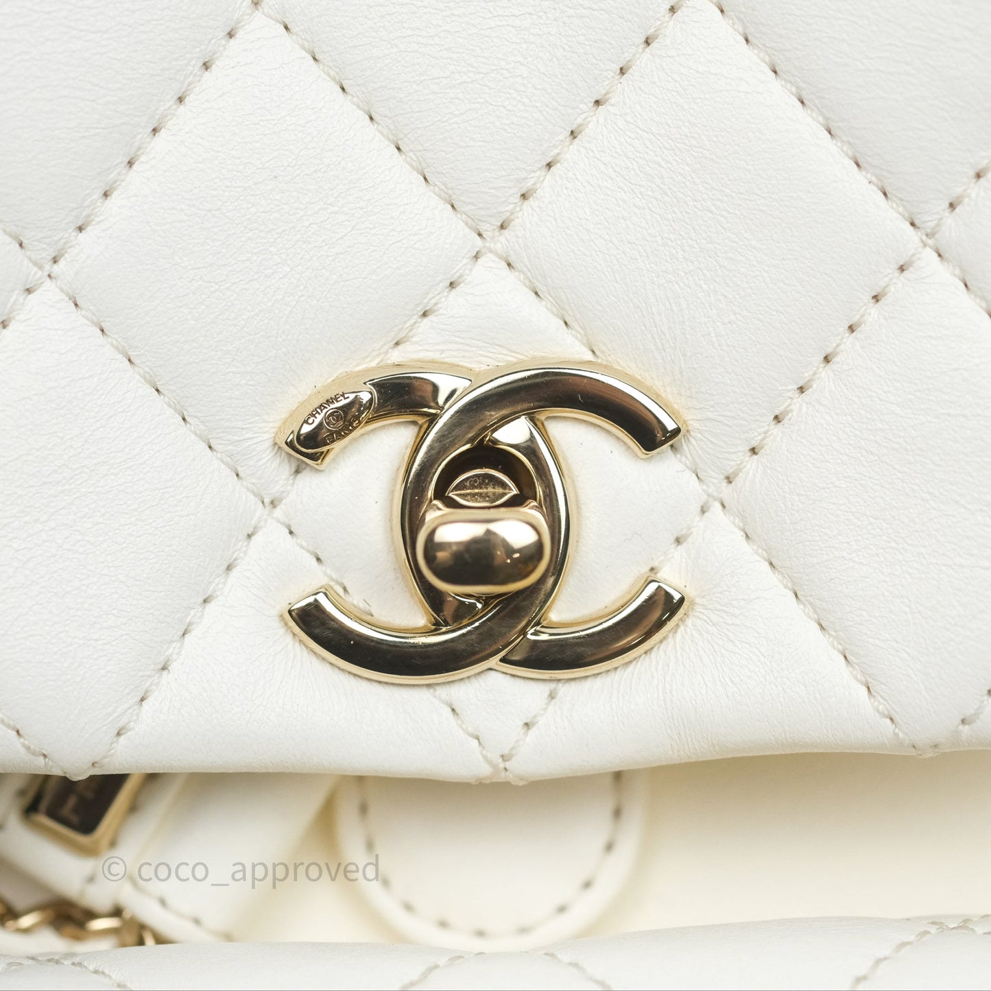 Chanel Quilted Small Duma Drawstring Backpack White Calfskin Gold Hardware