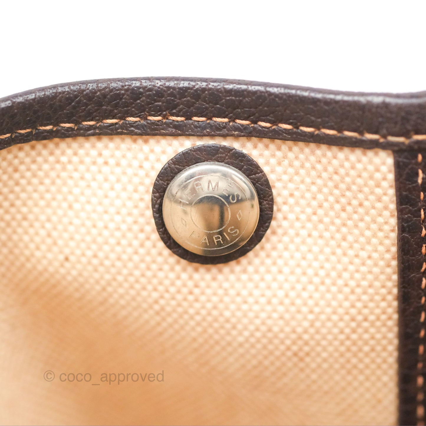 Hermès Garden Party 30 Canvas Brown/ Natural