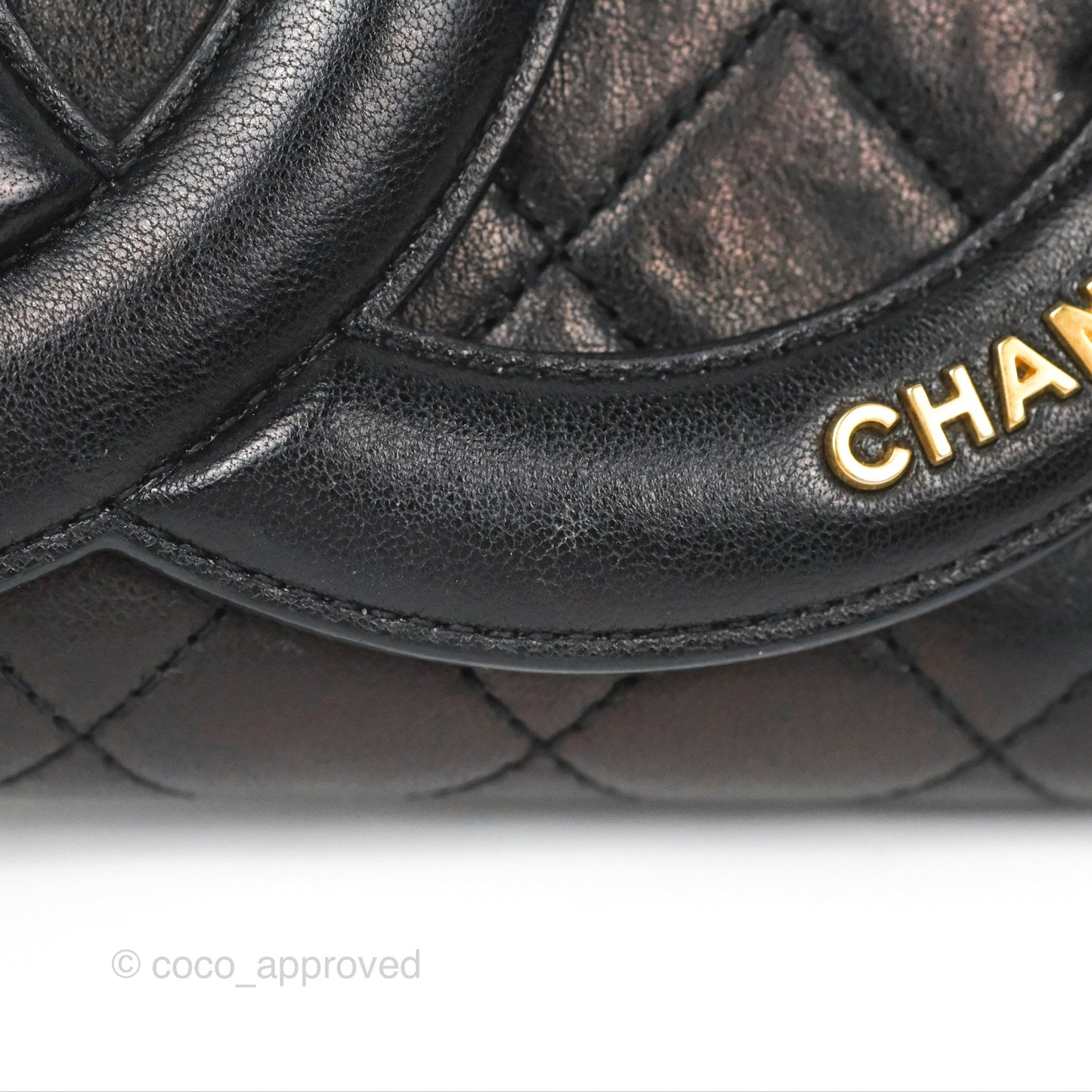 Chanel Coco Midnight Clutch Black Lambskin Gold Hardware