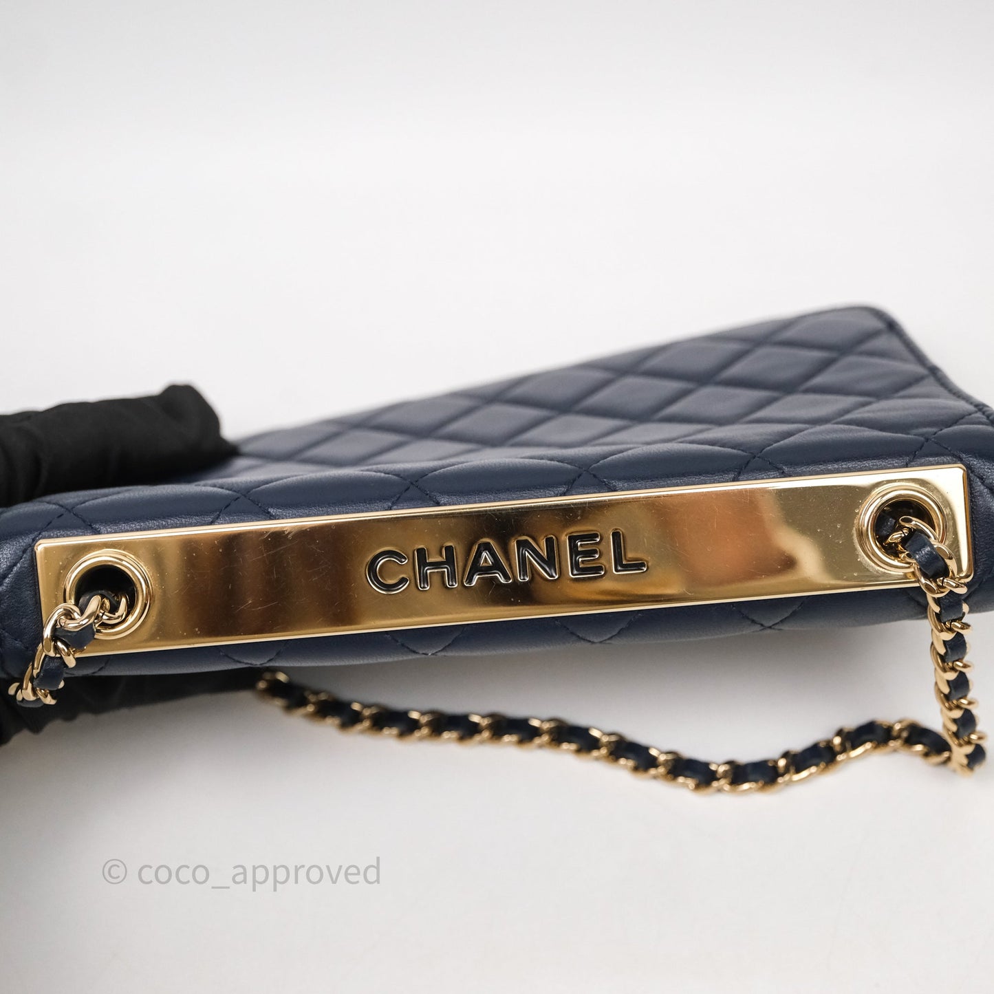 Chanel Trendy CC WOC Wallet On Chain Navy Lambskin Gold Hardware