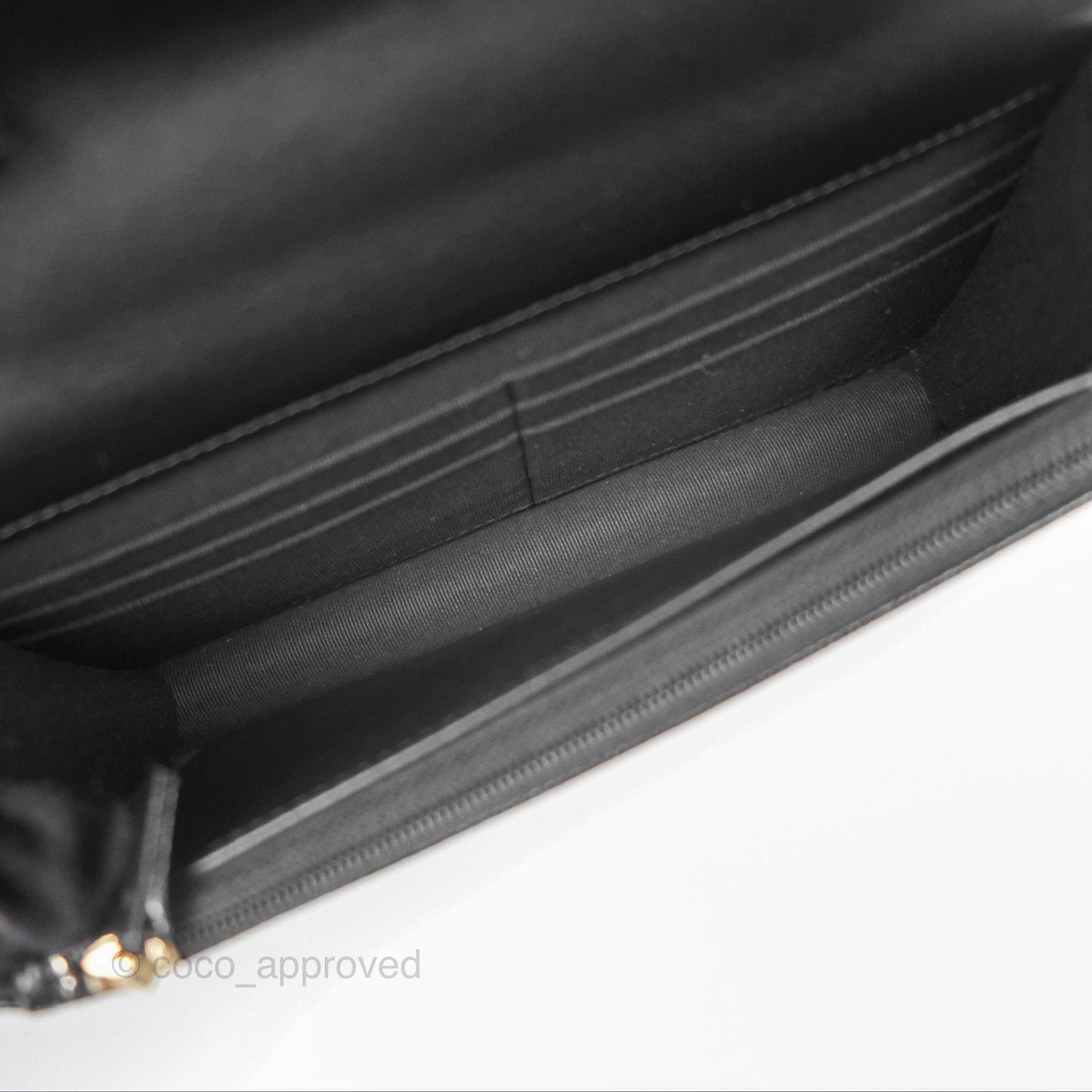 Chanel Top Handle Wallet On Chain WOC Black Caviar Gold Hardware 22S