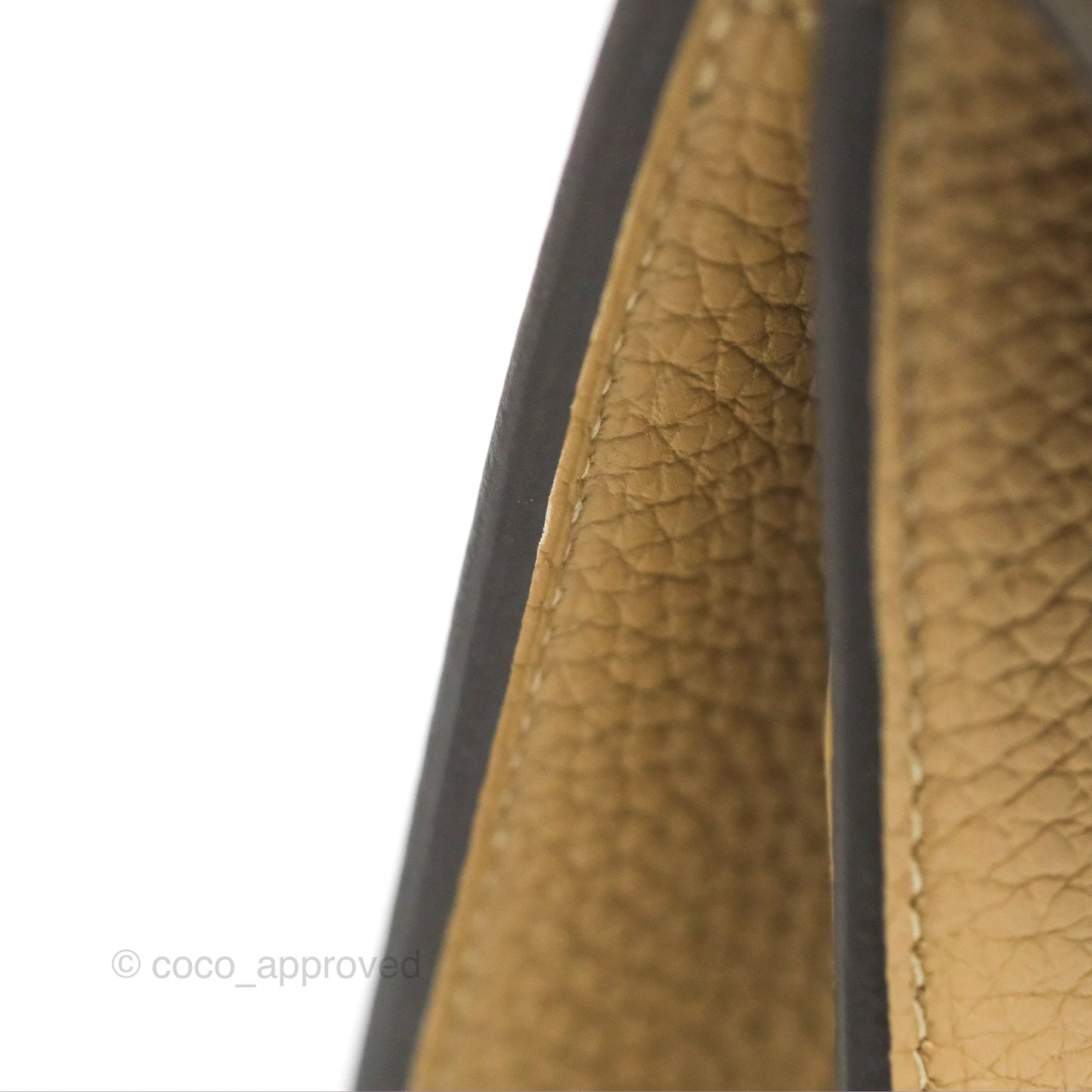 Hermès Halzan 25 Trench/Etoupe Clemence Gold Hardware