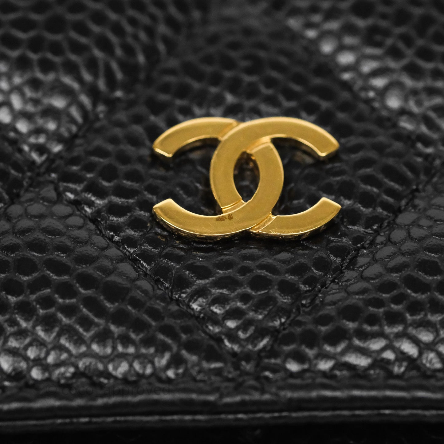 Chanel Classic Wallet On Chain WOC Quilted  Black Caviar Gold Hardware