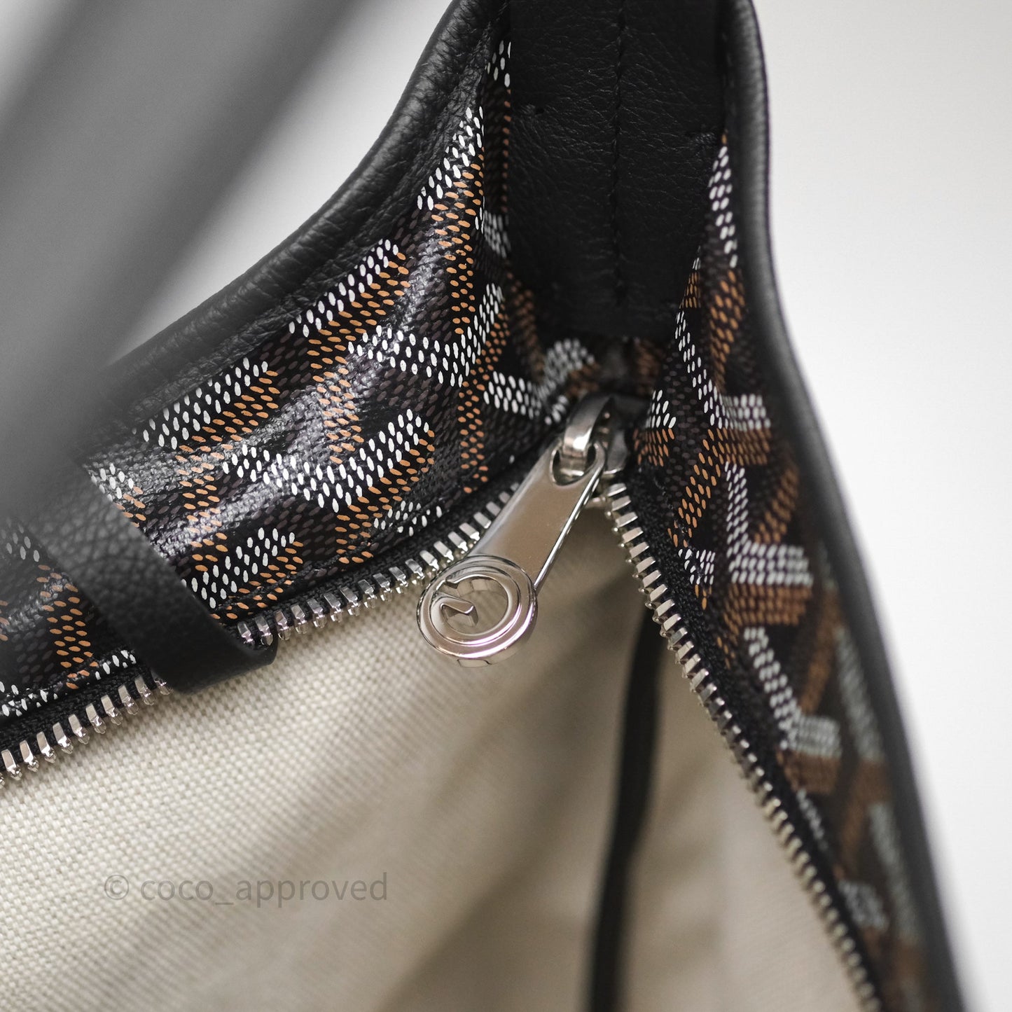 Goyard Bohème Hobo Bag Black Goyardine Canvas