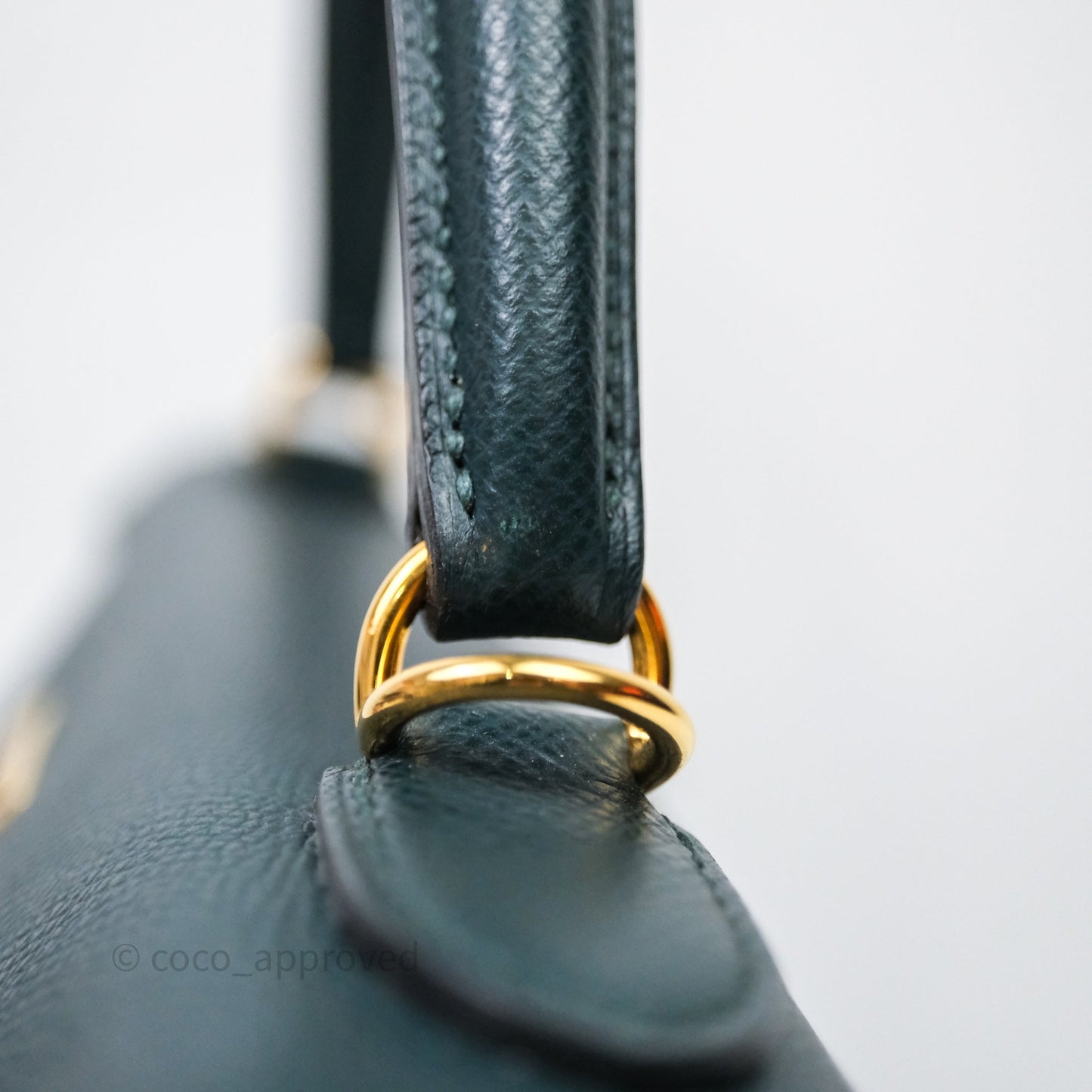 Hermès Kelly 28 6O Vert Cyprès Epsom Gold Hardware
