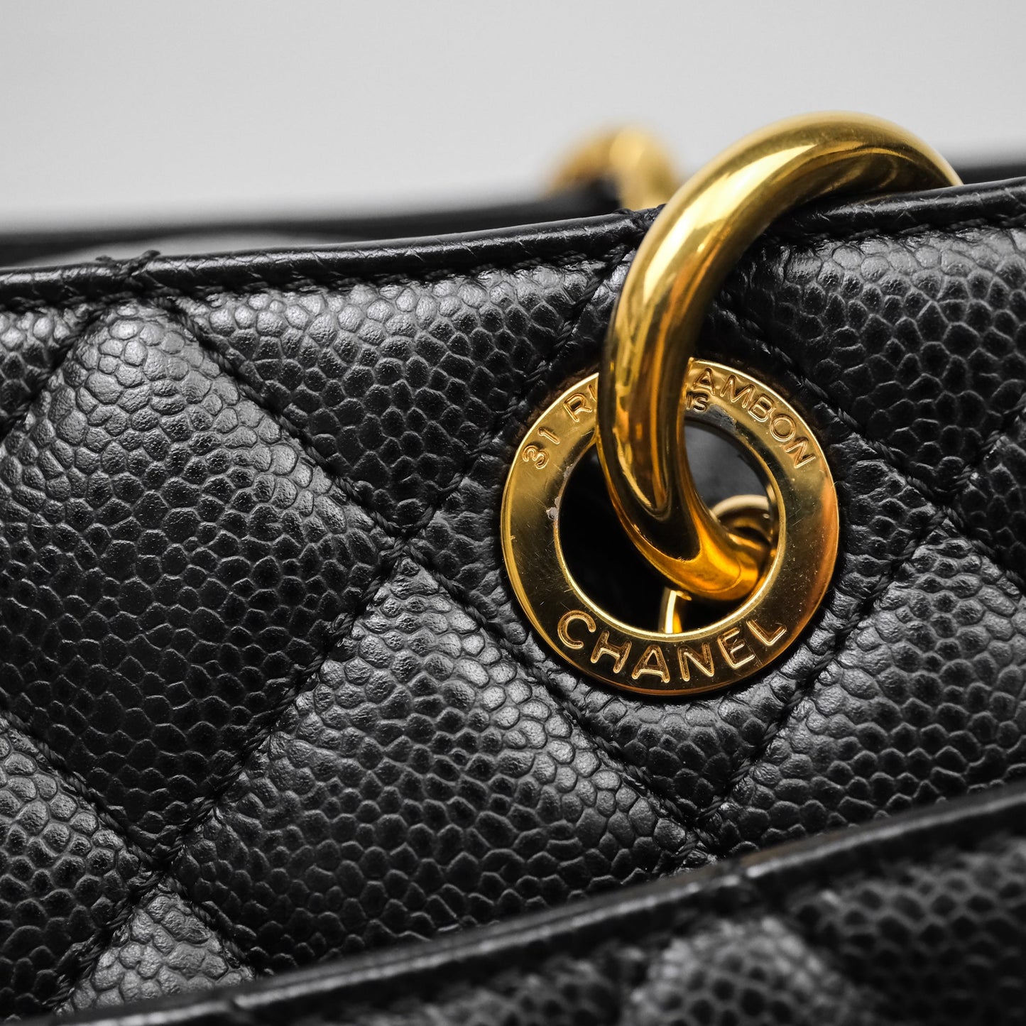 Chanel GST Black Caviar Gold Hardware