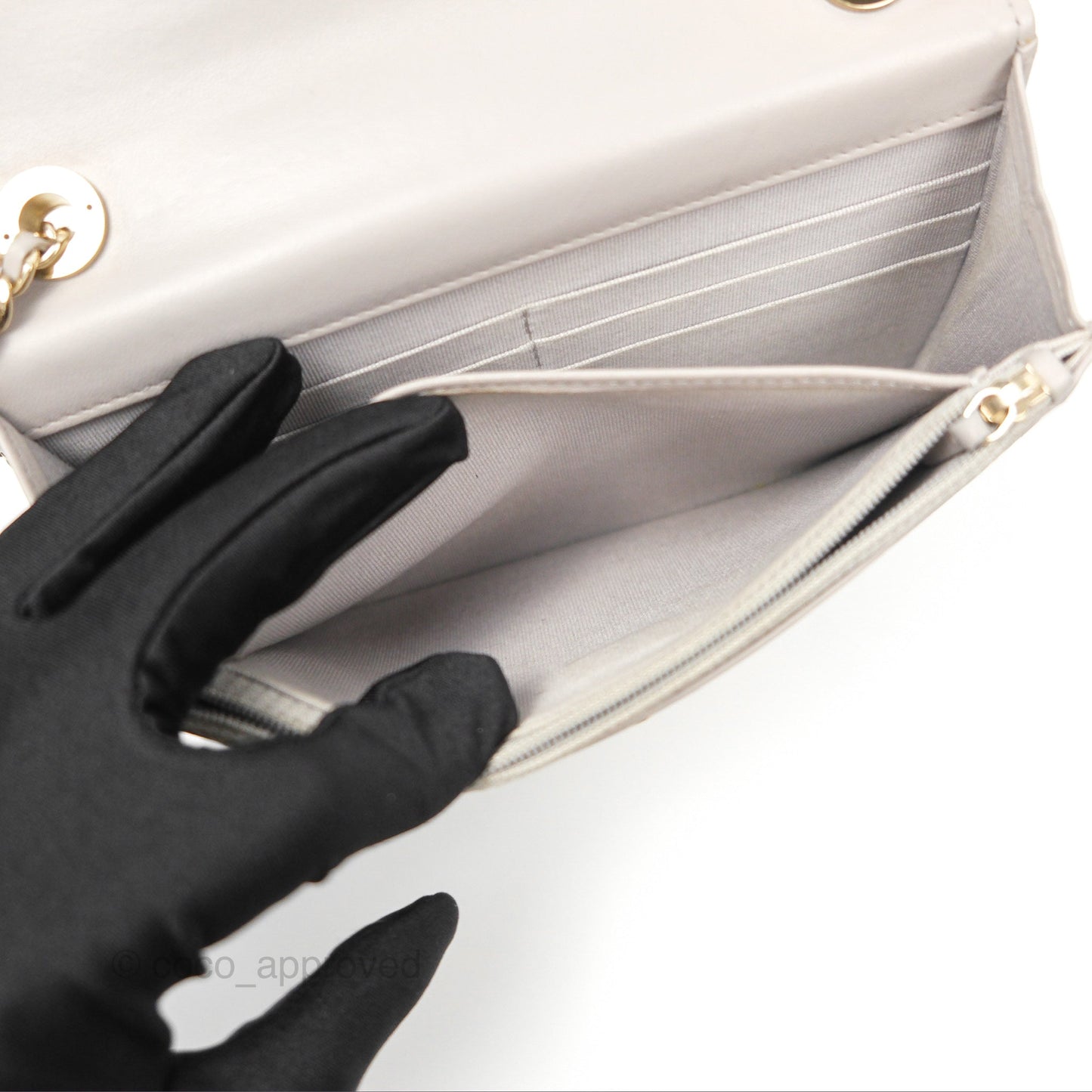 Chanel Trendy CC WOC Quilted Grey Lambskin Gold Hardware