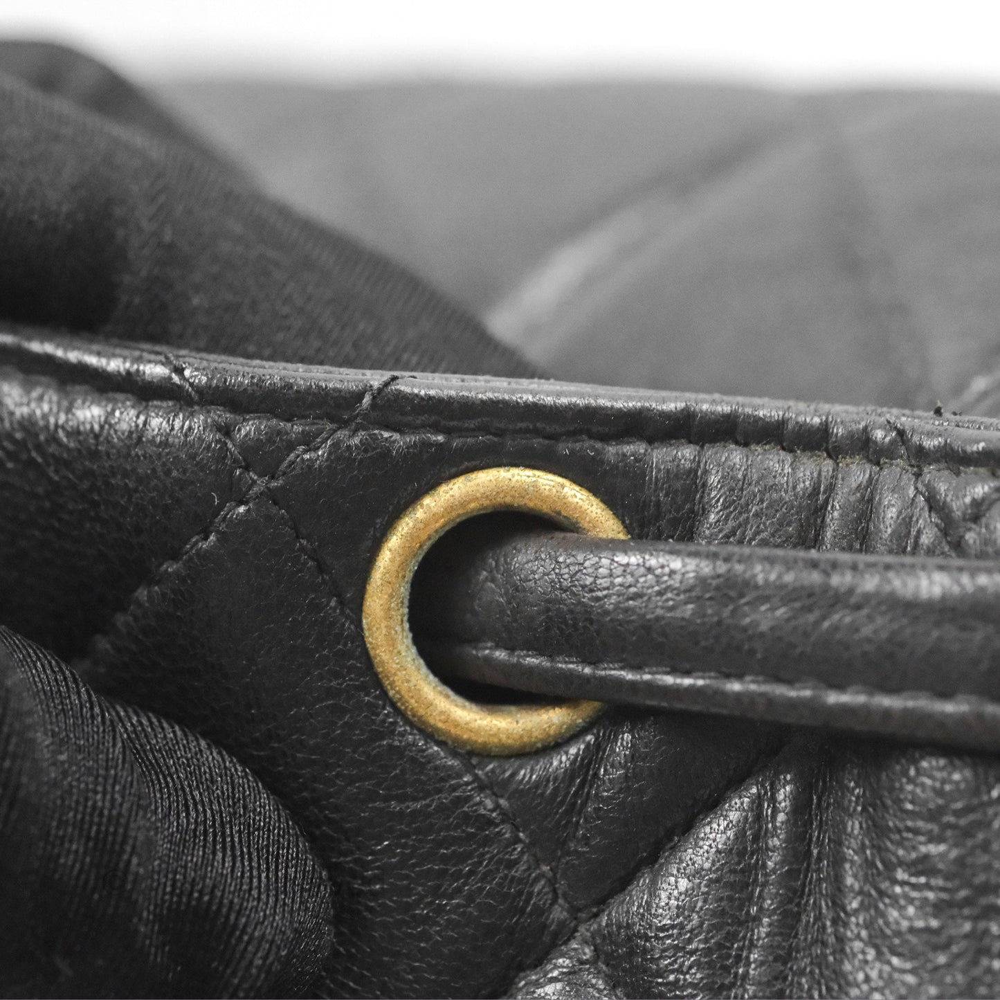 Chanel Vintage CC Duma Backpack Black Lambskin 24K Gold Hardware