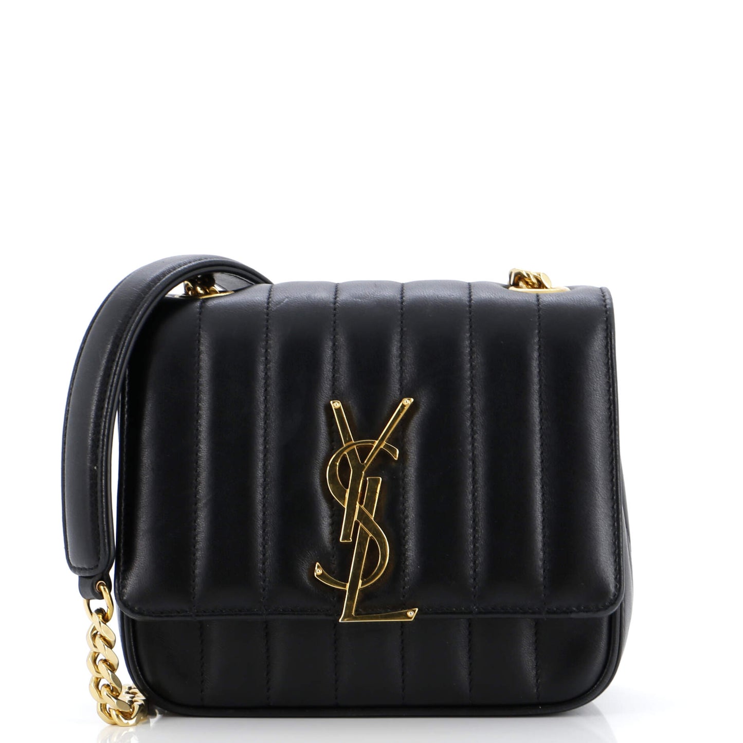 Luxury Saint Laurent Vicky Crossbody Bag Vertical Quilted Leather Small