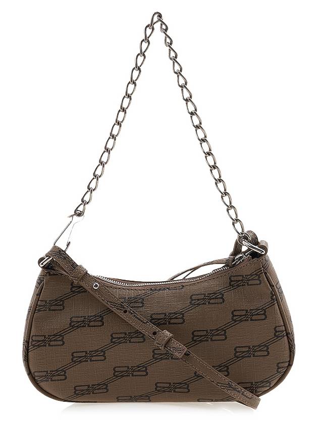 Luxury Balenciaga Le Cagole BB Monogram Mini Shoulder Bag Brown