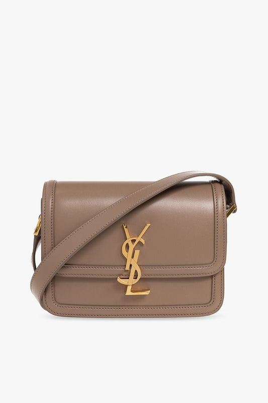 Luxury Saint Laurent Women's Logo Small Crossbody Bag in Taupe | 6343060SX0J2346