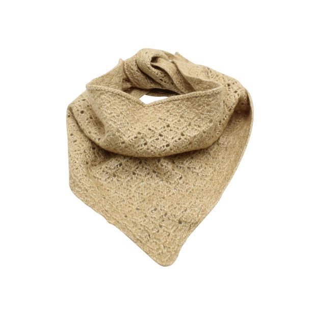 Luxury Chanel Beige/ Gold Triangle Cashmere Shawl