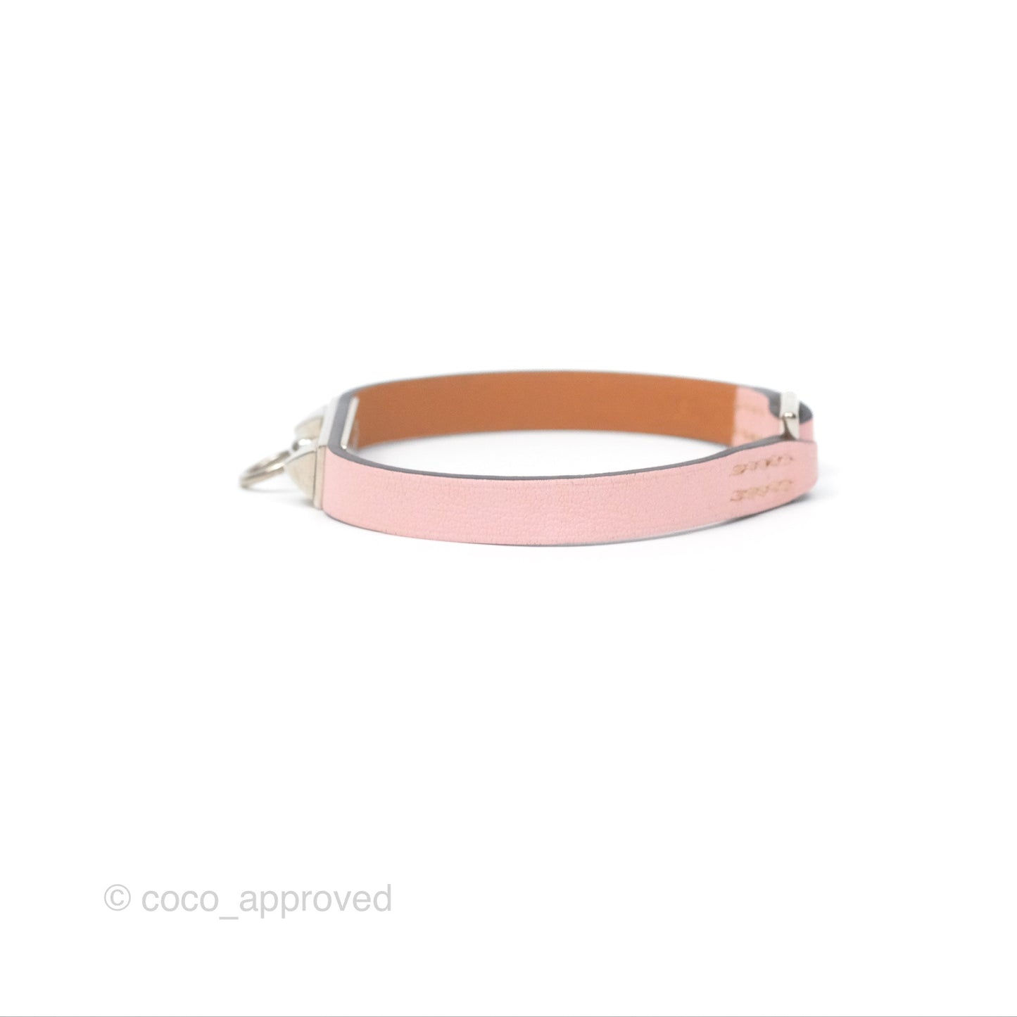 Hermès Rivale Mini Bracelet Rose Sakura Swift Palladium Hardware
