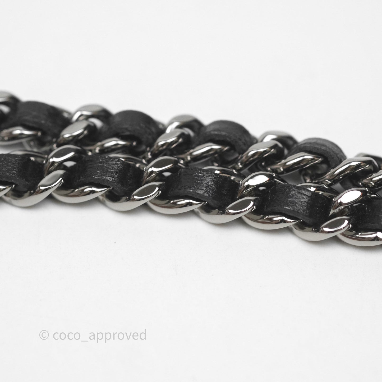 Chanel Mini Crystal Top Handle Wallet On Chain WOC Black Calfskin Gun Metal Hardware 23K