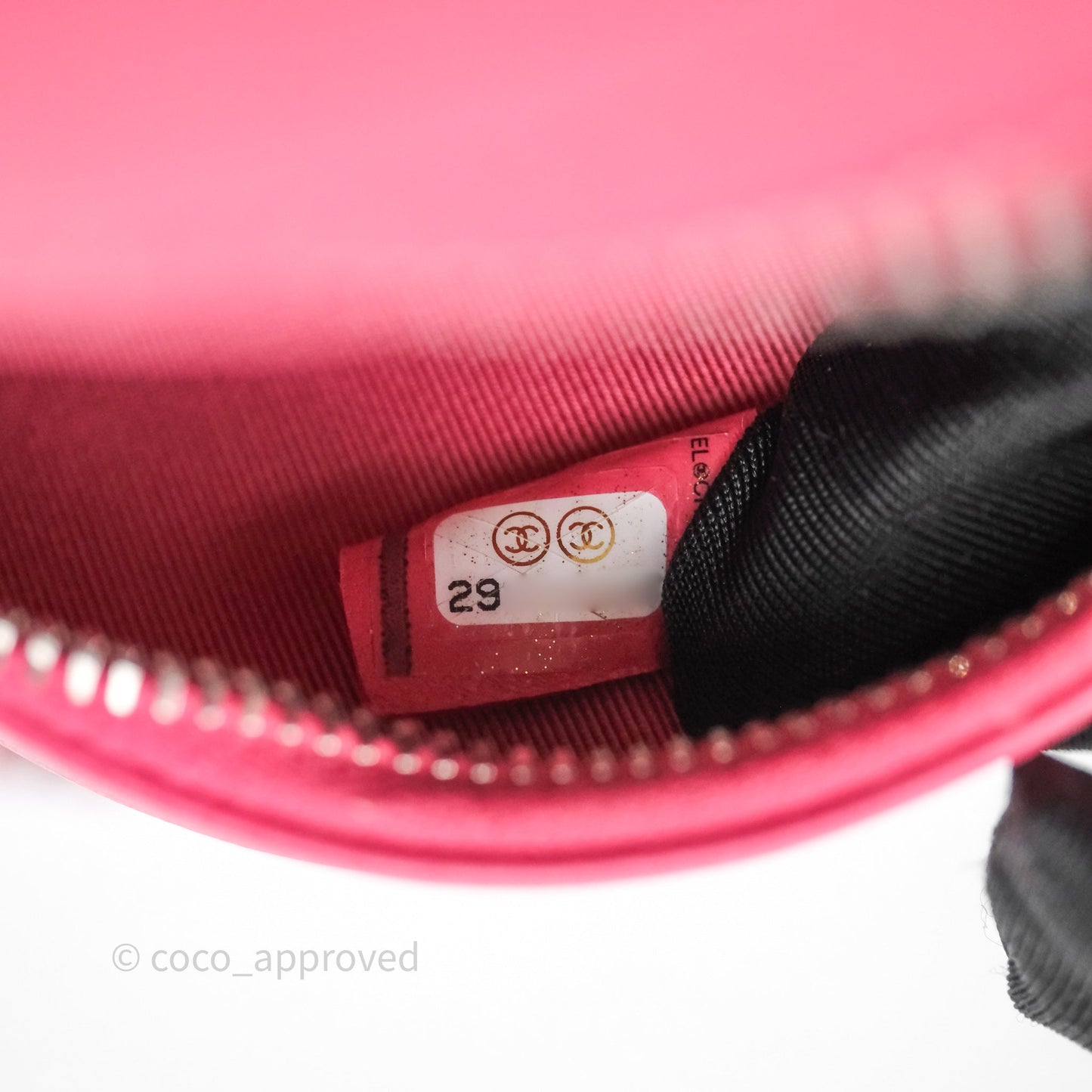 Chanel Quilted Round Clutch With Chain Dark Pink Lambskin Gold Hardware