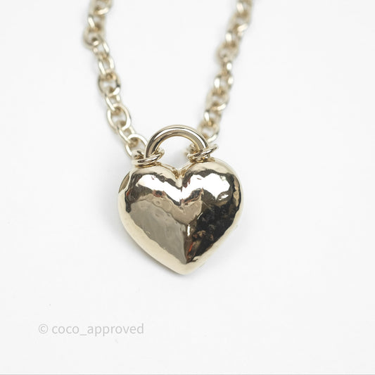 Chanel Heart CC Necklace Gold Tone 22B