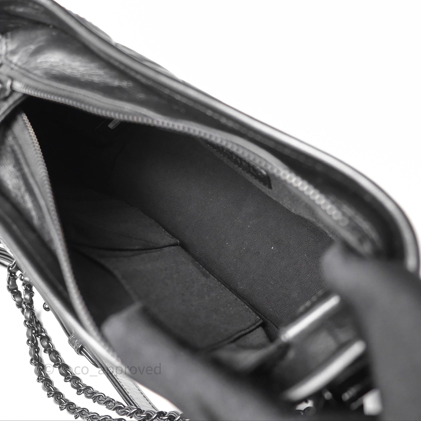 Chanel Small Gabrielle Hobo Quilted So Black Aged Calfskin