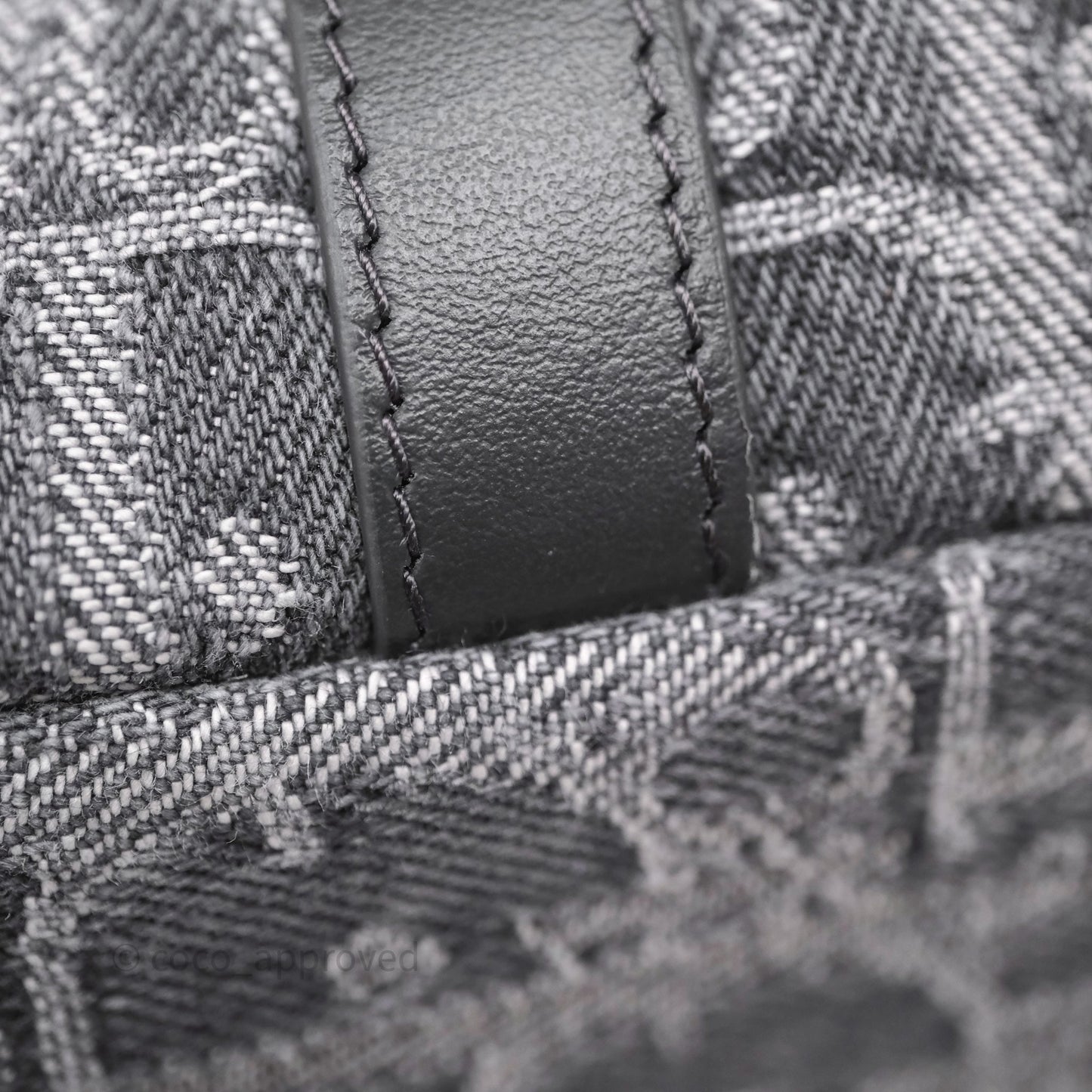 Christian Dior Diorstar Hobo Bag with Chain Gray Denim Dior Oblique Jacquard