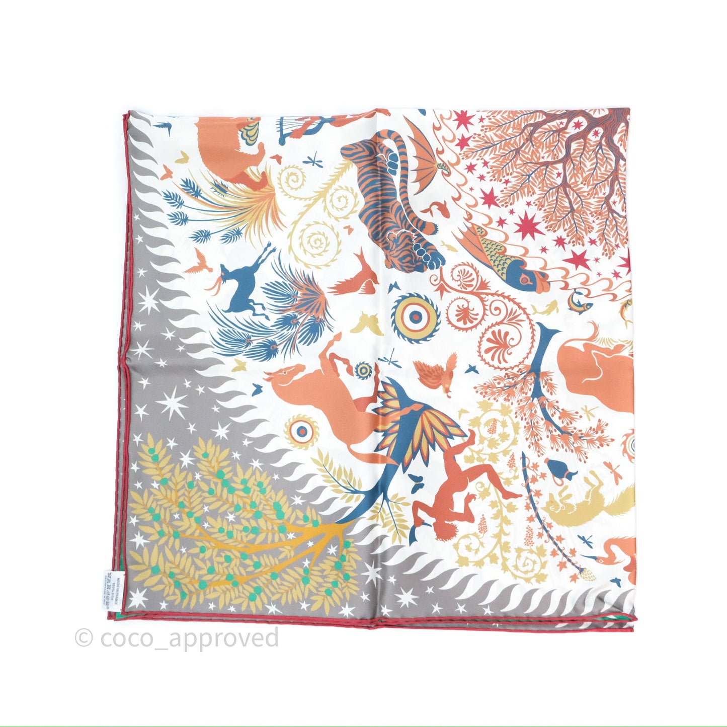 Hermès Sous Le Charme D'Orphee Double Face Scarf 90