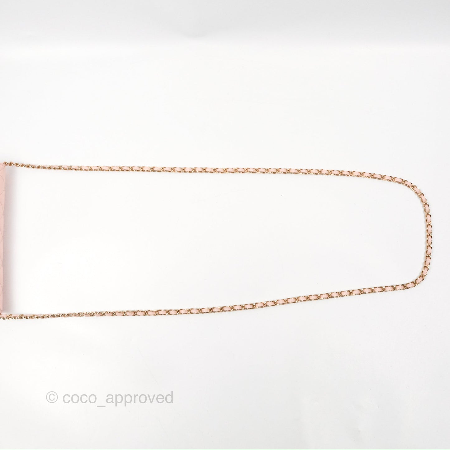 Chanel Quilted Classic Wallet on Chain WOC Light Pink Caviar Gold Hardware