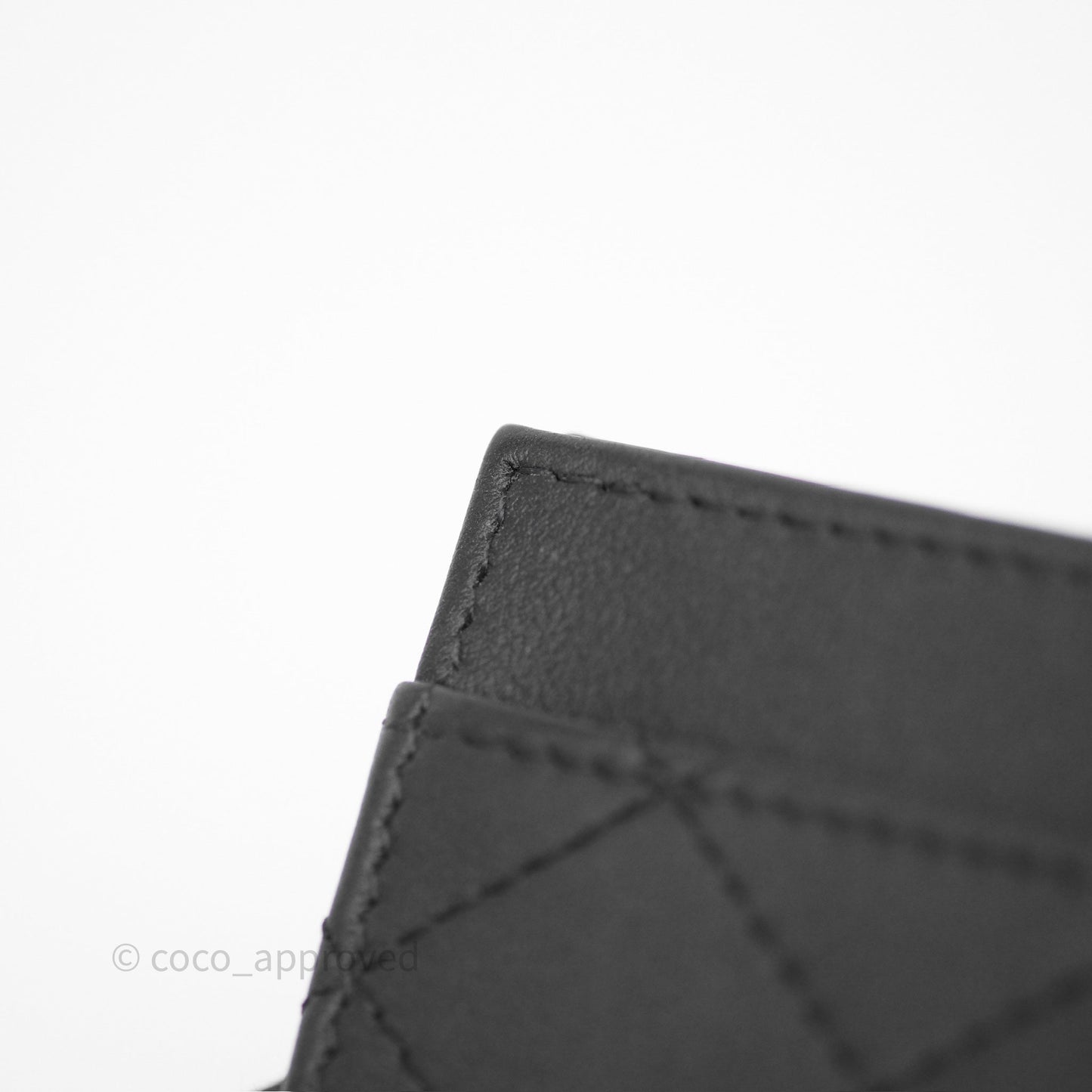 Chanel Card Holder Quilted So Black Calfskin 24P