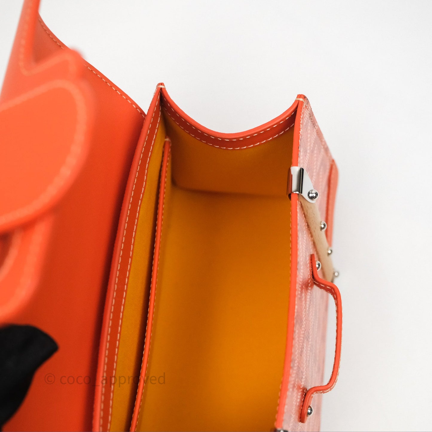 Goyard Saïgon Structuré Mini Bag Orange Goyardine Canvas
