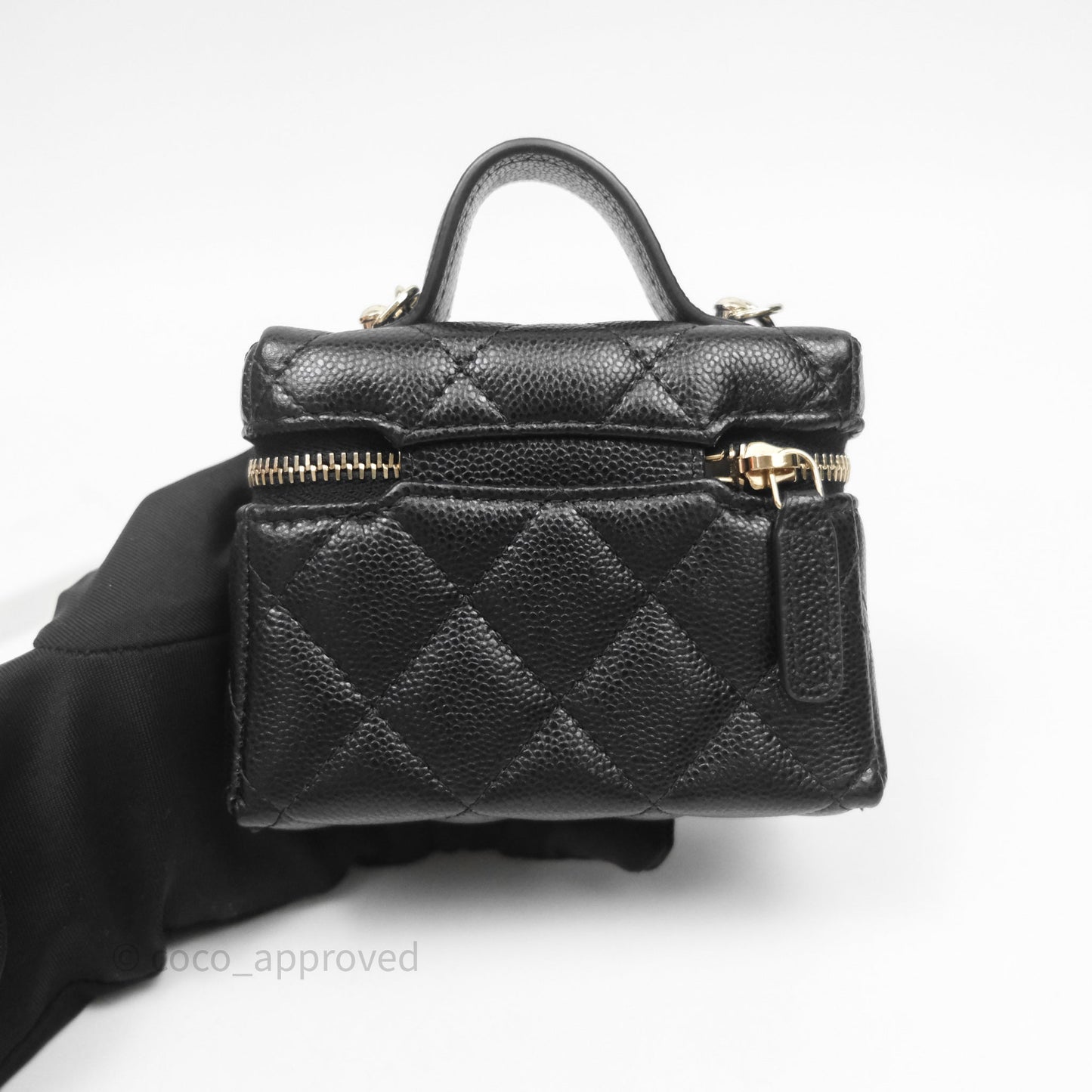 Chanel Classic Black Caviar Mini Bag Charm