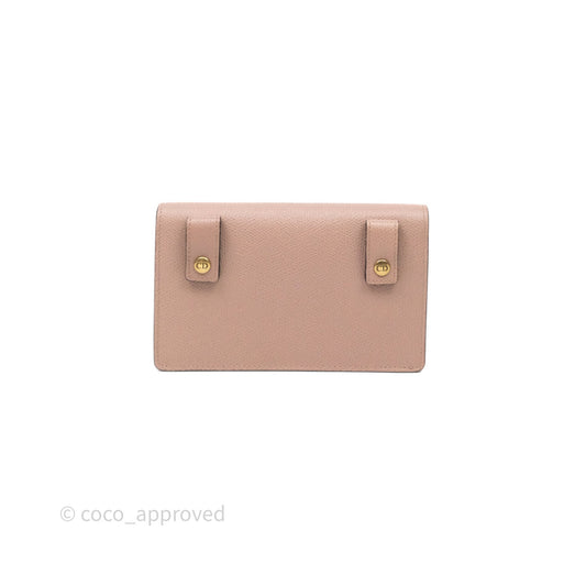 Christian Dior Saddle Belt Pouch Dusty Pink Matte Calfskin Gold Hardware