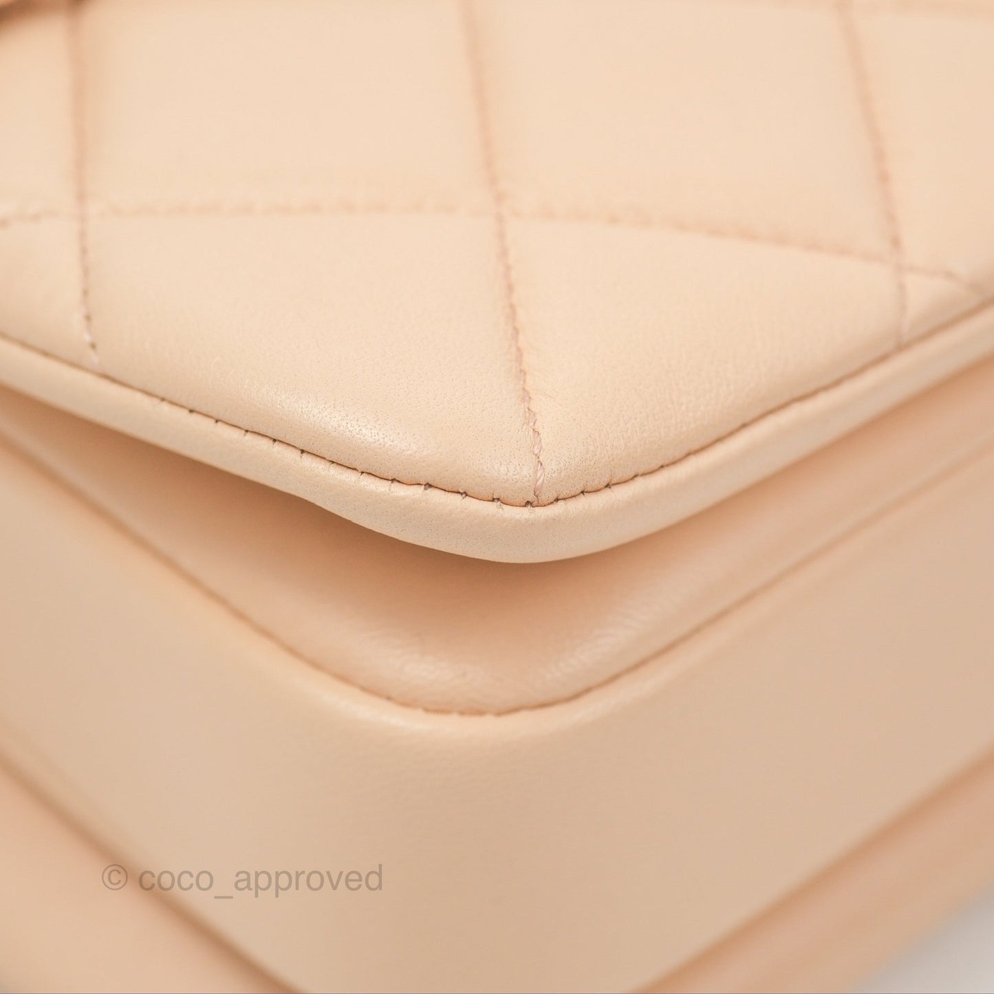 Chanel Small Trendy CC Light Beige Pink Lambskin Gold Hardware