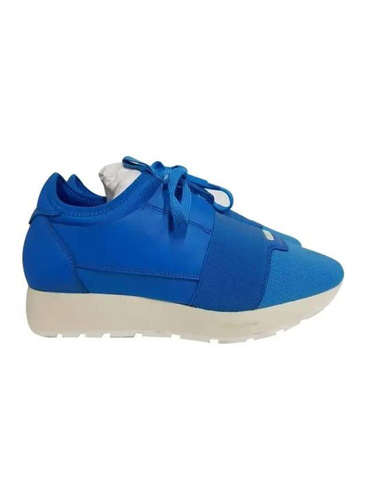 Luxury Balenciaga Race Low Top Sneakers Blue