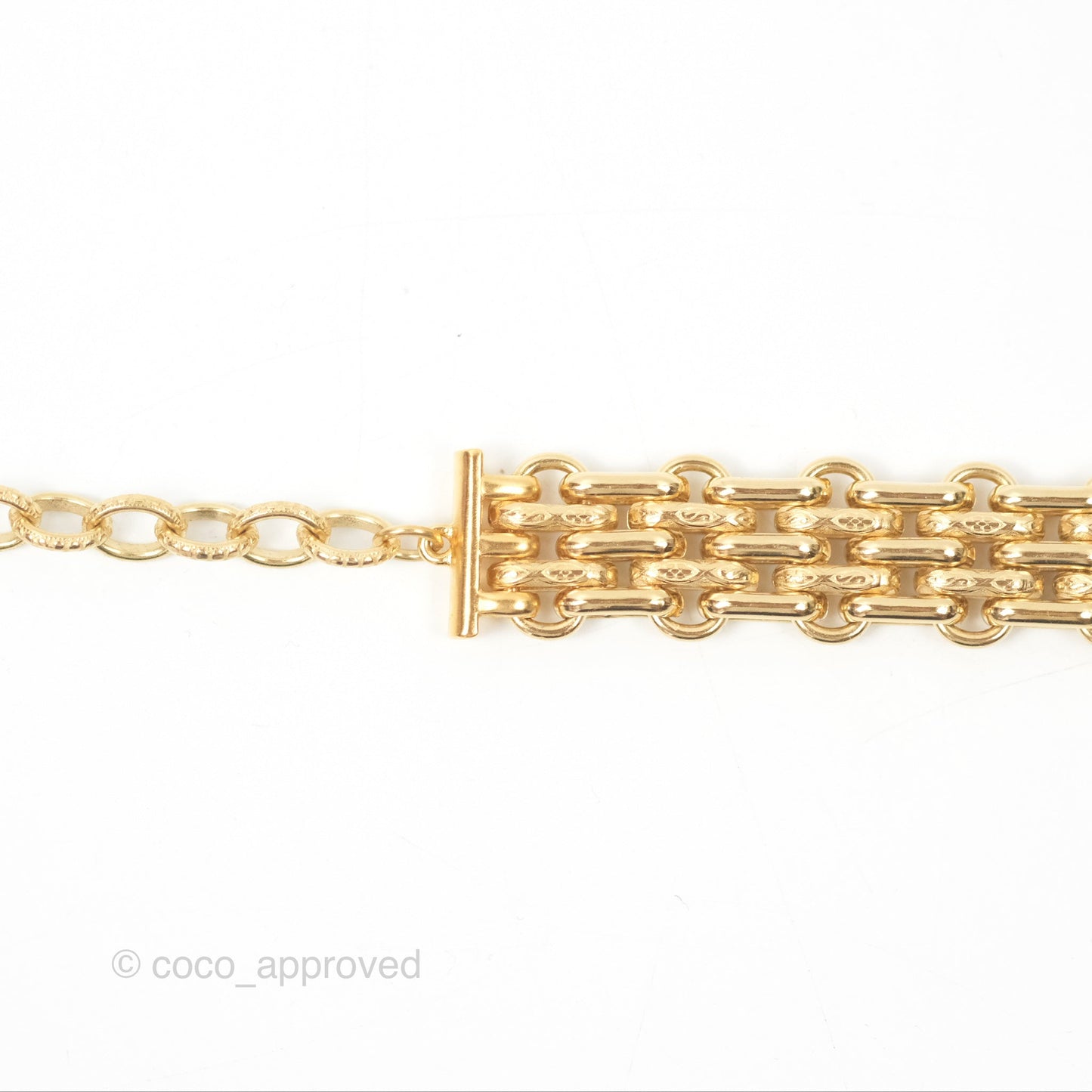Chanel Crystal Logo Choker Gold Tone 20A