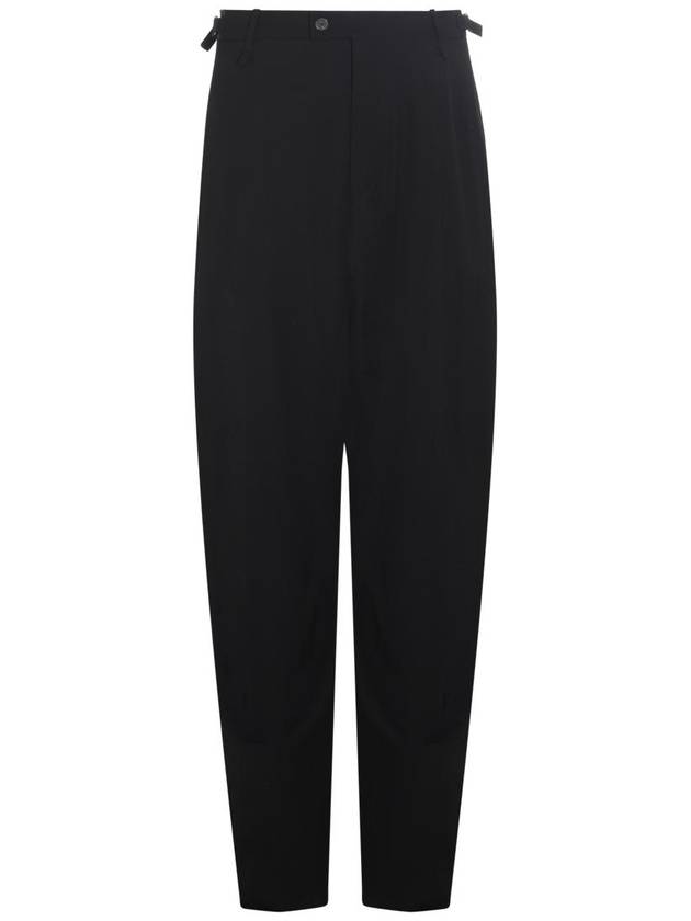 Luxury Balenciaga Wool Viscose Blend Straight Pants Black