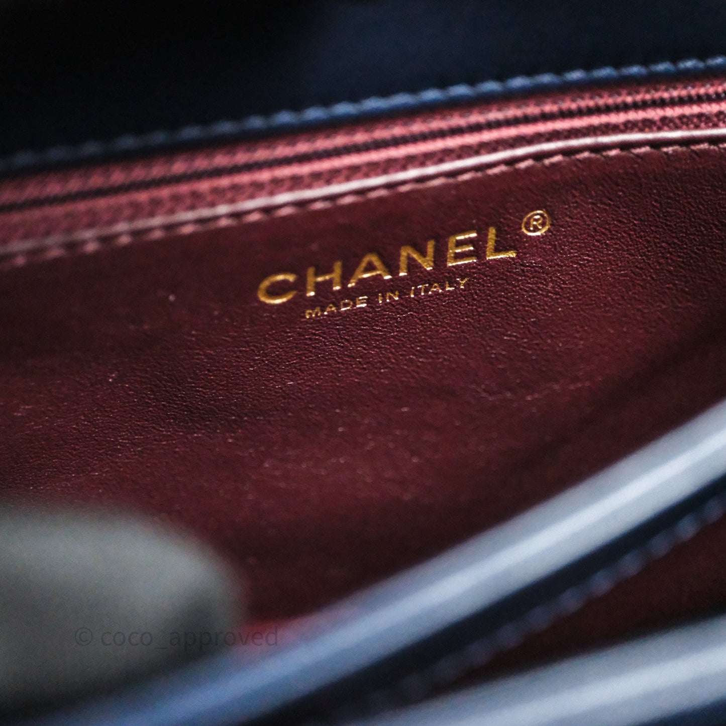 Chanel Small Trendy CC Navy Lambskin Gold Hardware