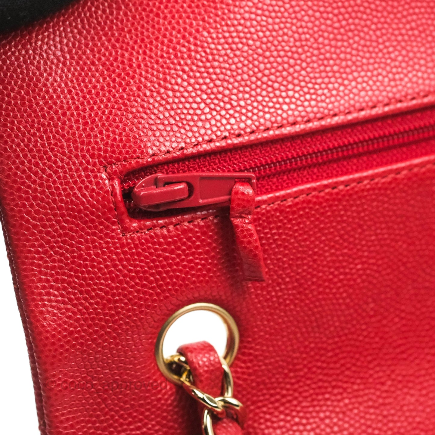 Chanel Classic Small S/M Flap Red Caviar Gold Hardware